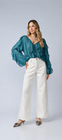 Pantalon Wide Bolsillos Delanteros