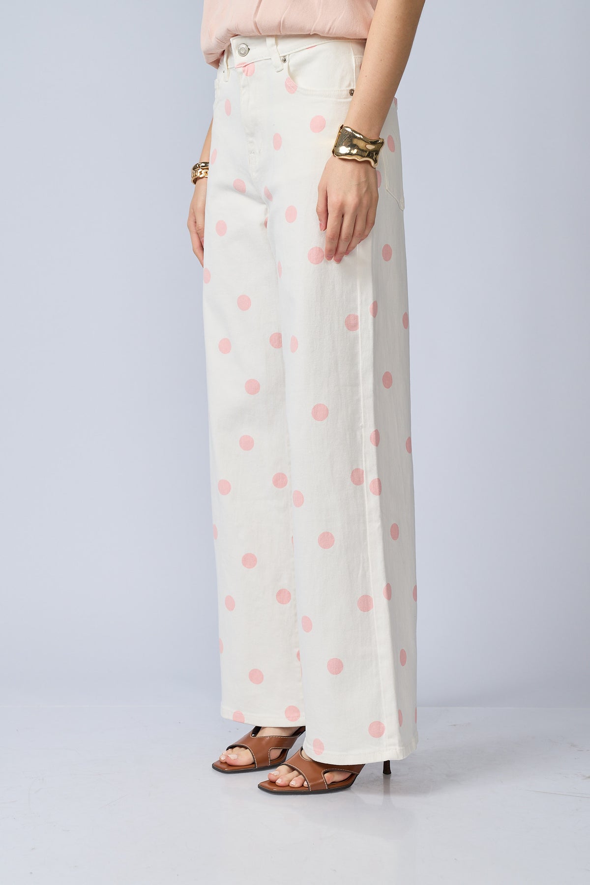 Pantalon Wide Polka Dots