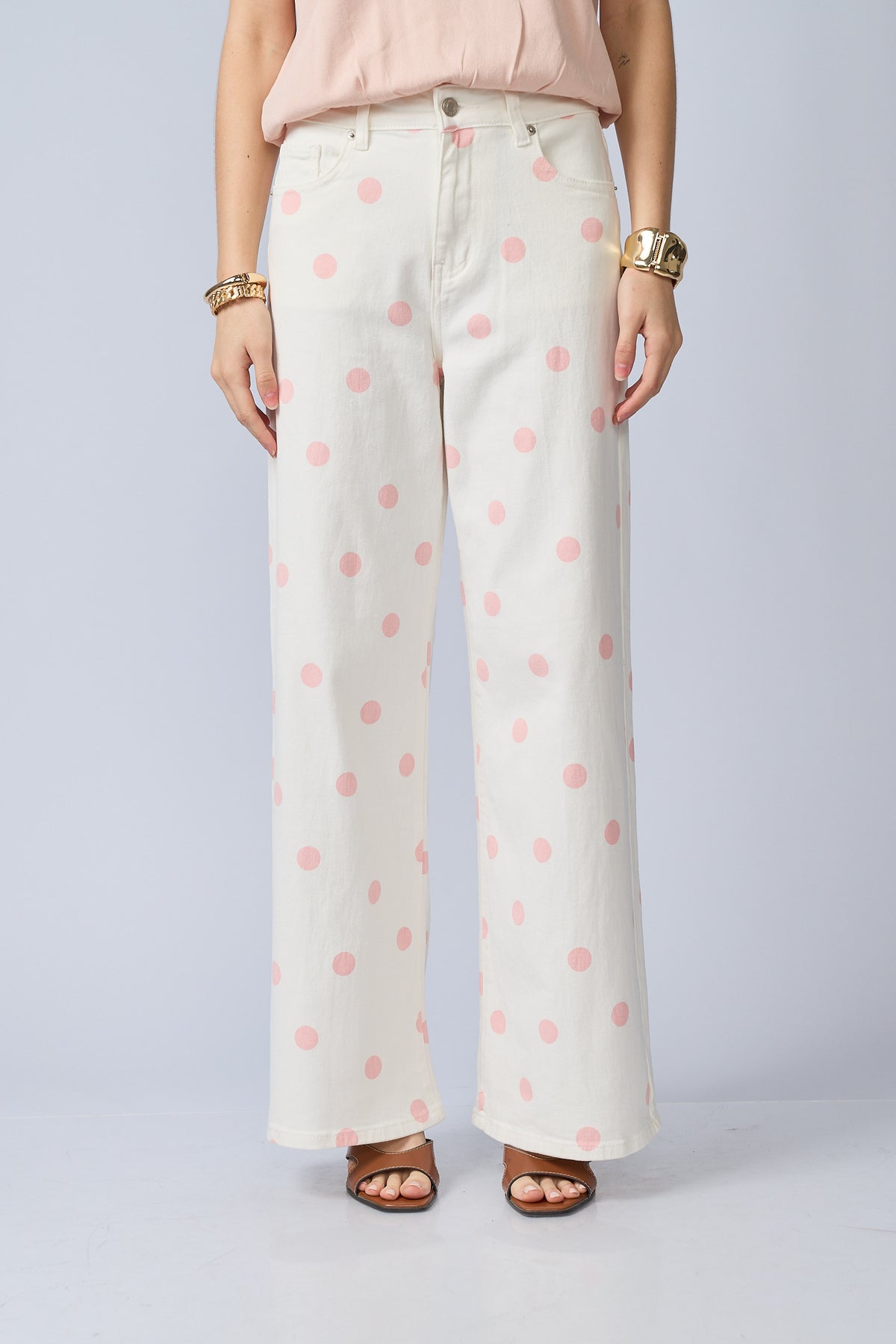Pantalon Wide Polka Dots