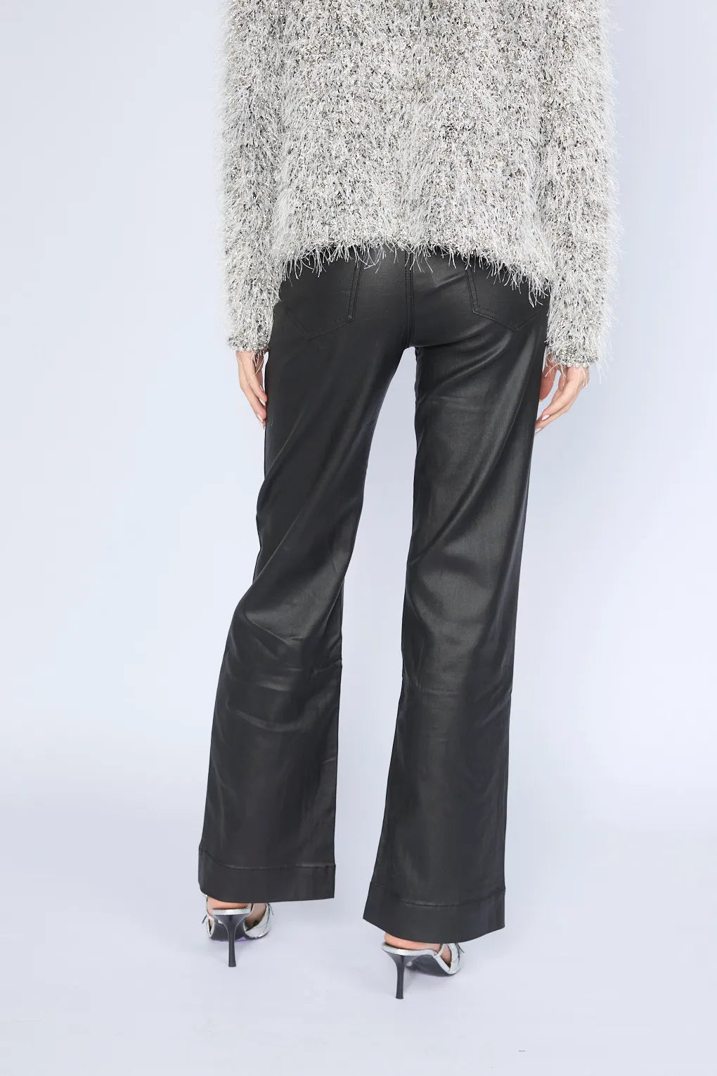 Pantalon Ecopiel Botones Laterales
