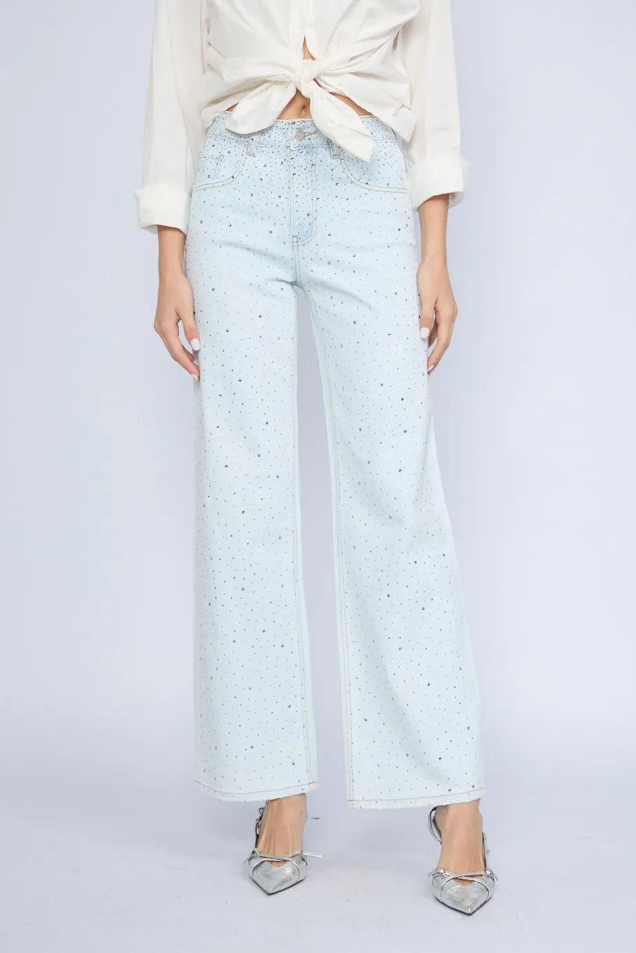 Pantalon Recto Brillos