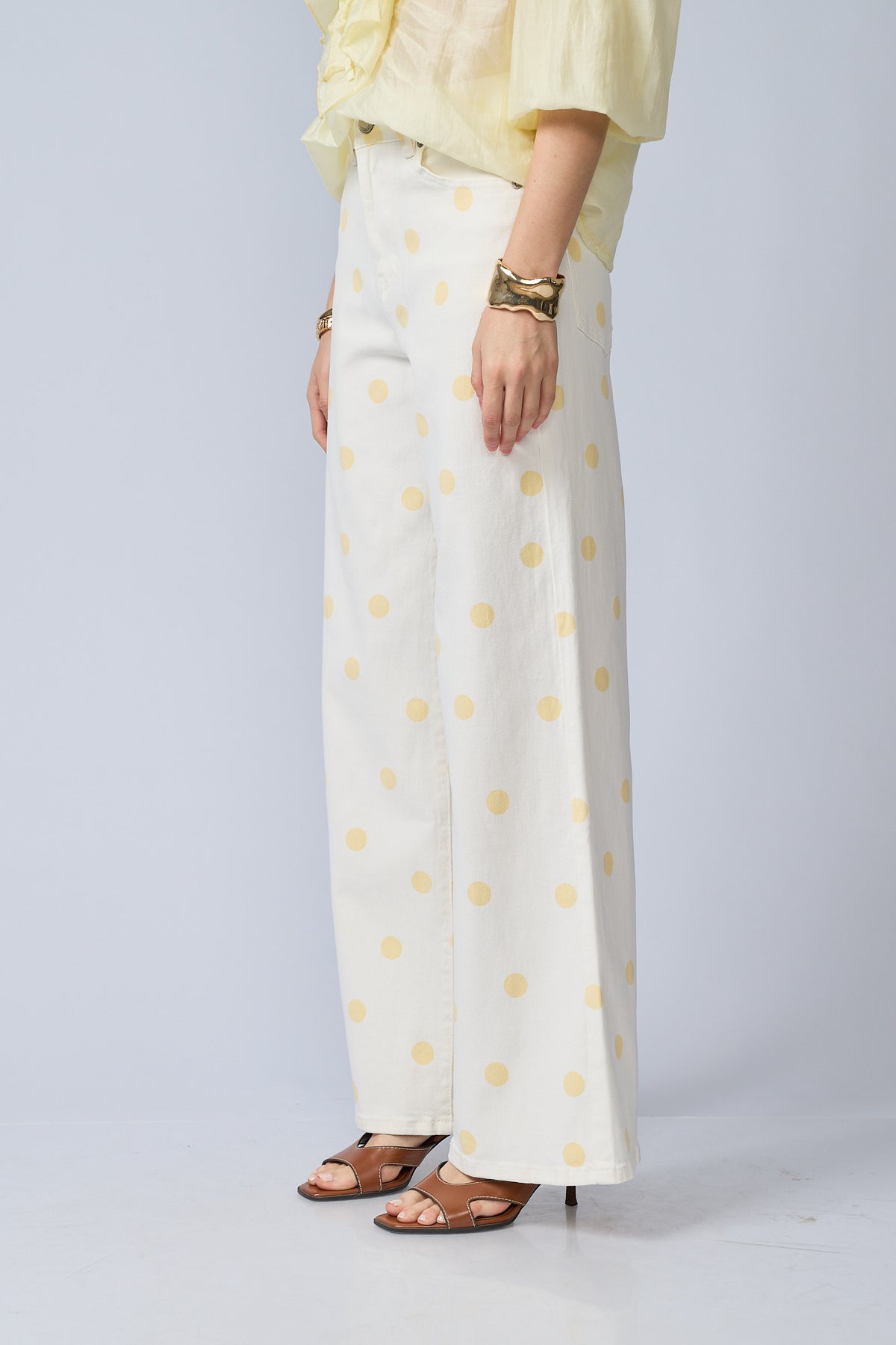 Pantalon Wide Polka Dots