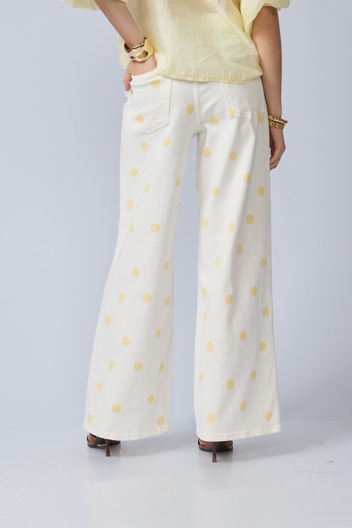 Pantalon Wide Polka Dots