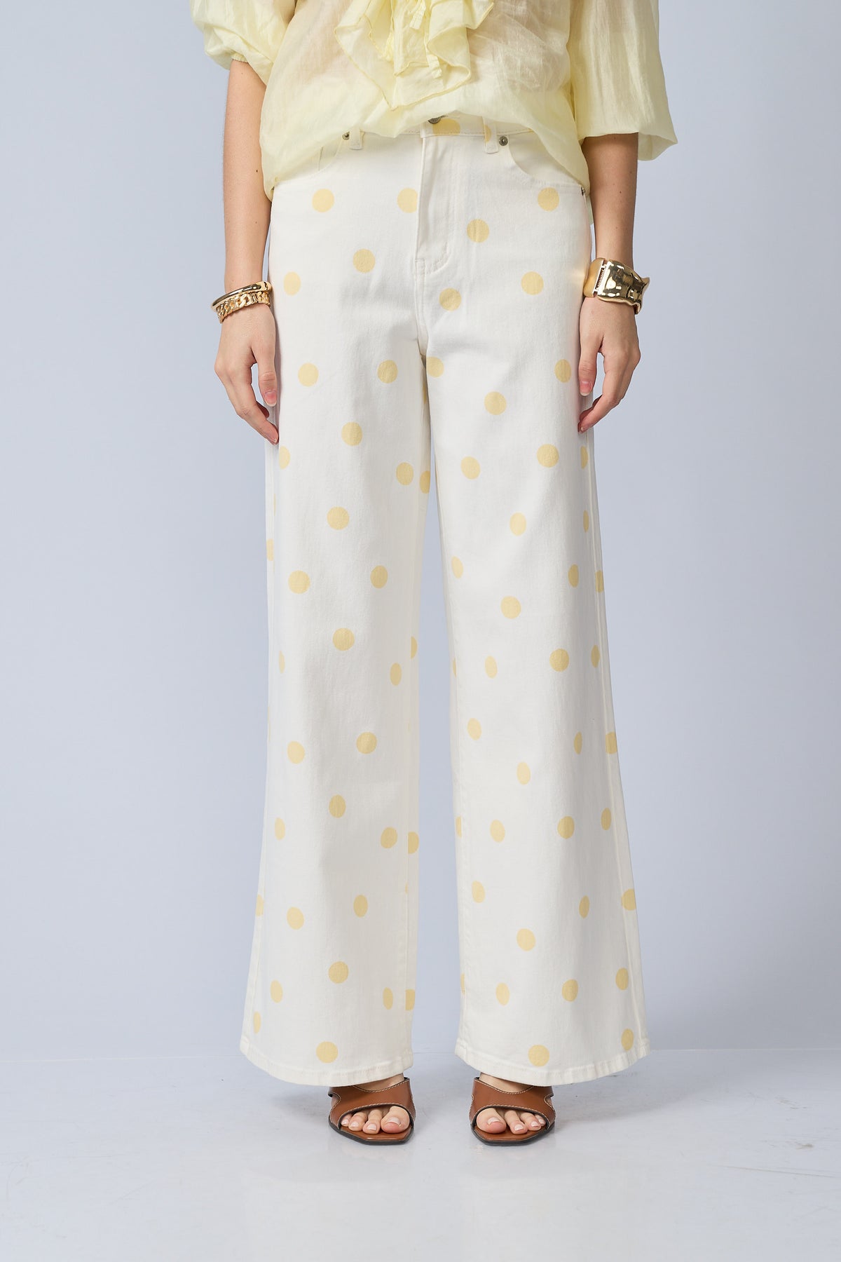 Pantalon Wide Polka Dots