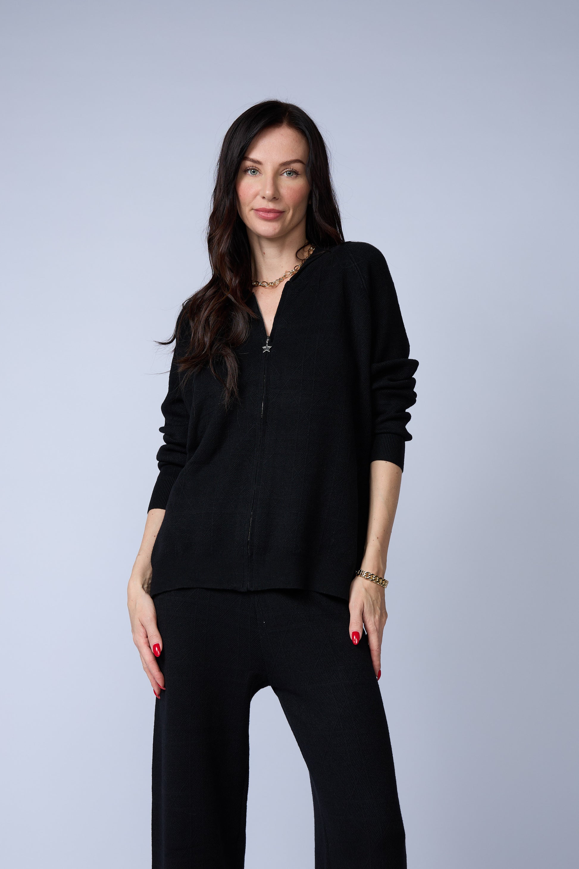 Set Chompa Capucha Cierre y Pantalon