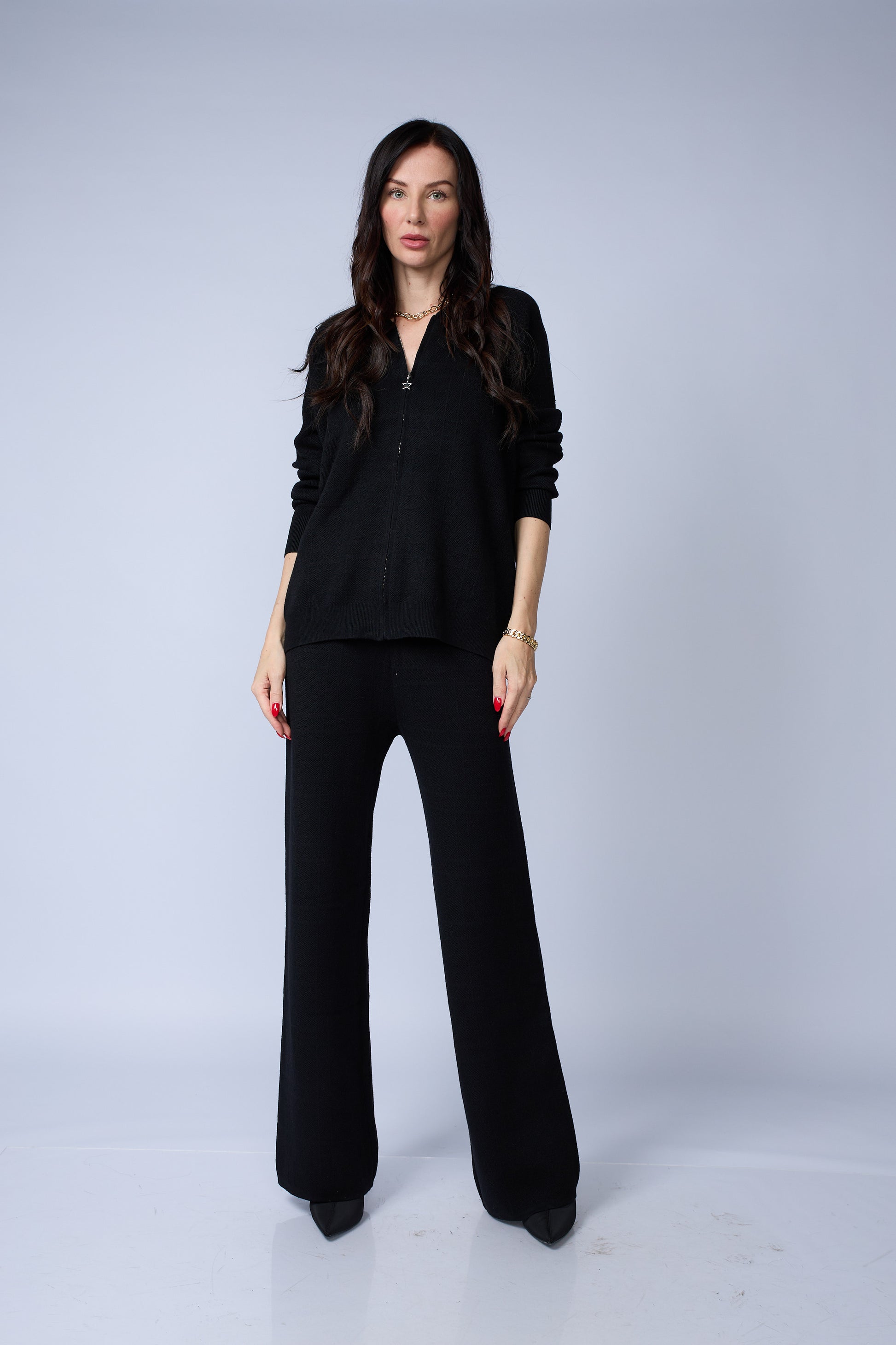 Set Chompa Capucha Cierre y Pantalon