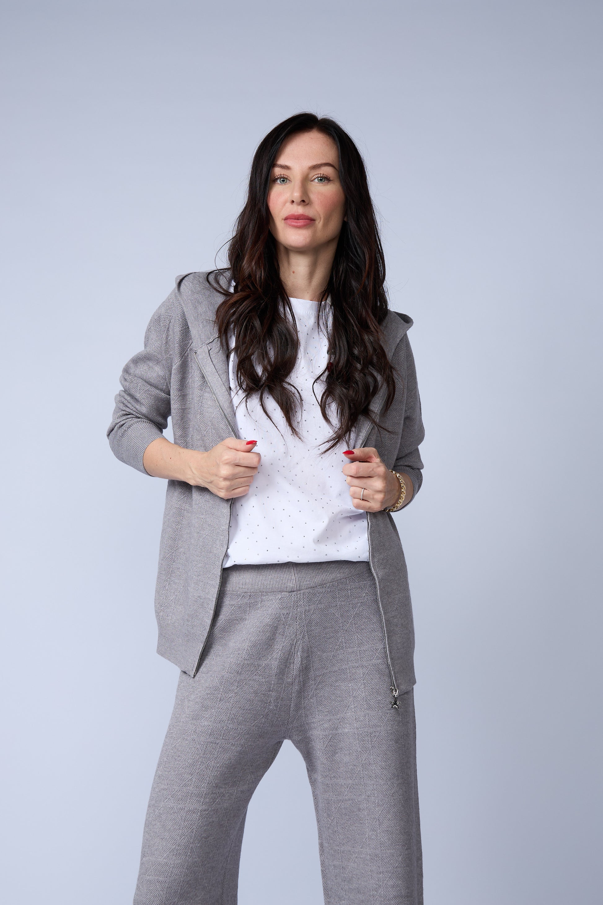 Set Chompa Capucha Cierre y Pantalon
