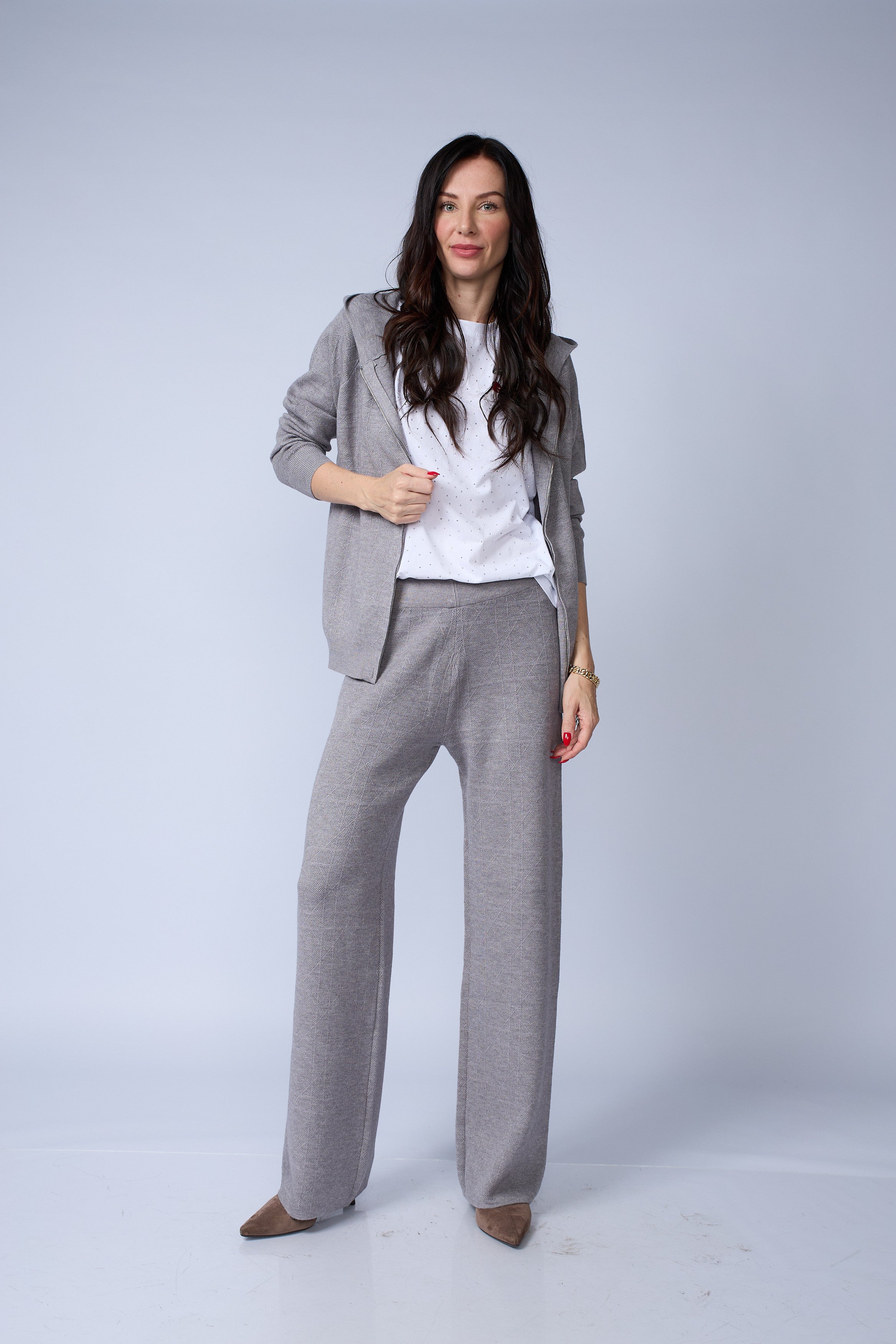 Set Chompa Capucha Cierre y Pantalon
