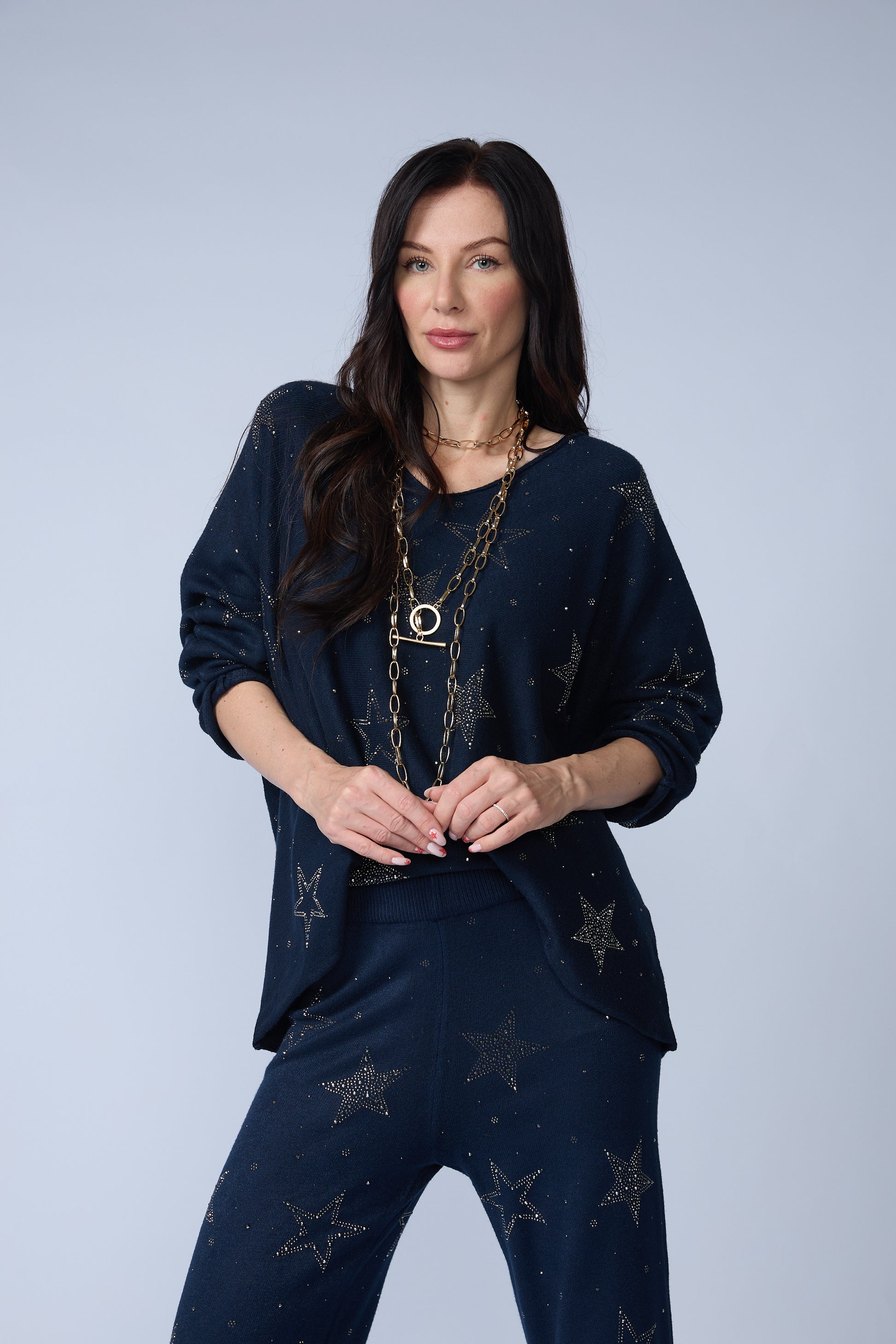 Set Chompa y Pantalon Estrellas Brillos