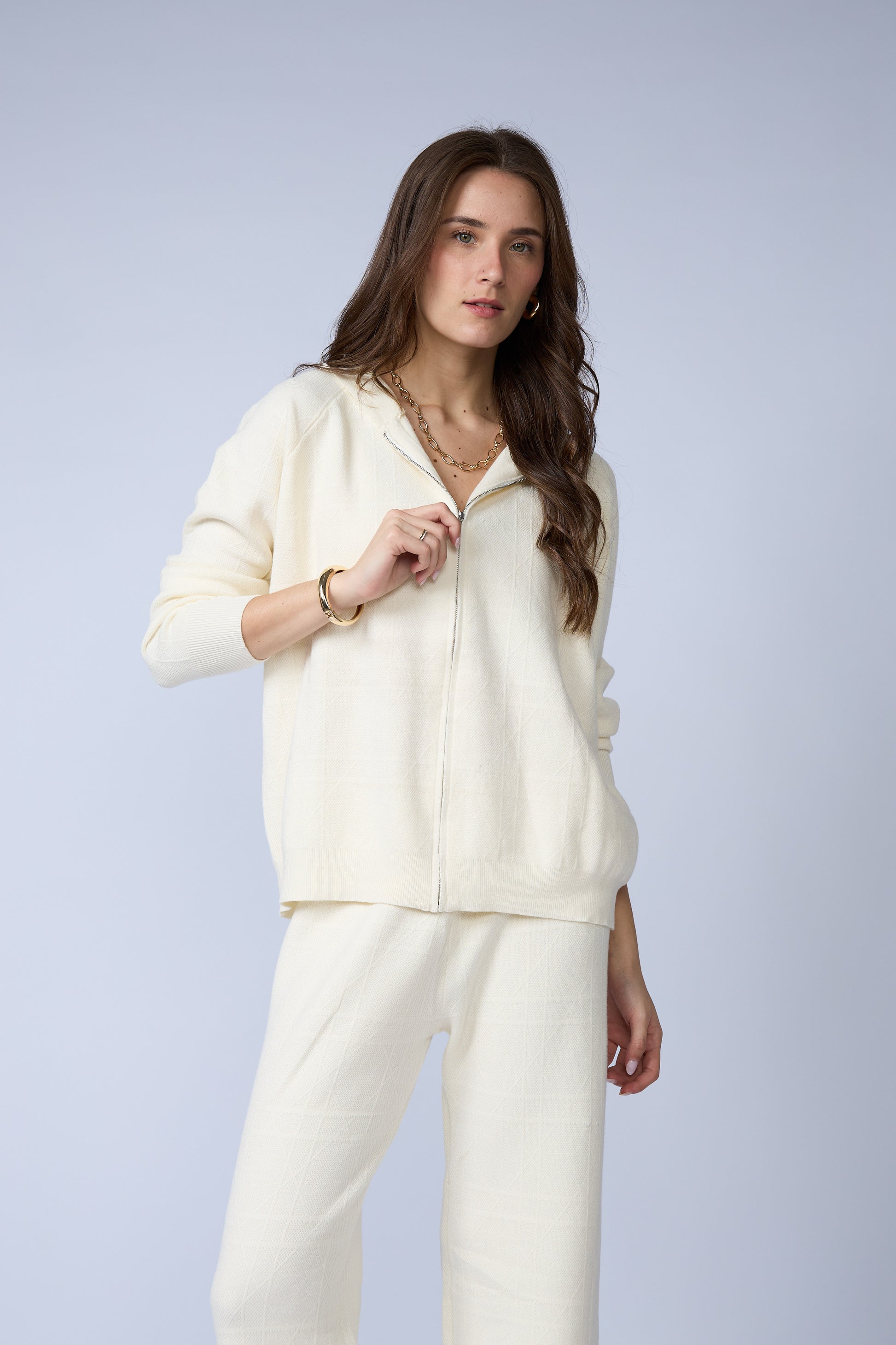 Set Chompa Capucha Cierre y Pantalon