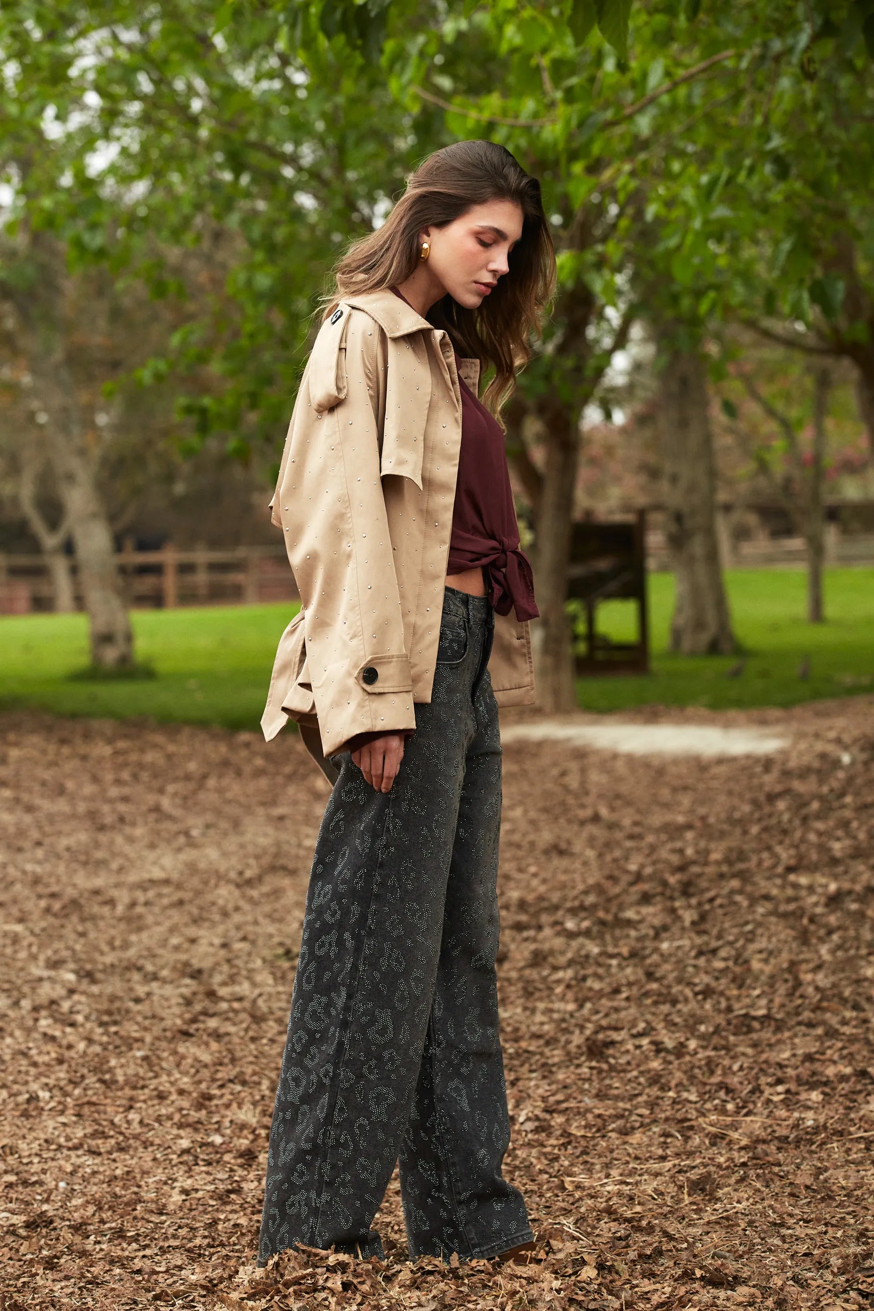 Trench Corto Brillos