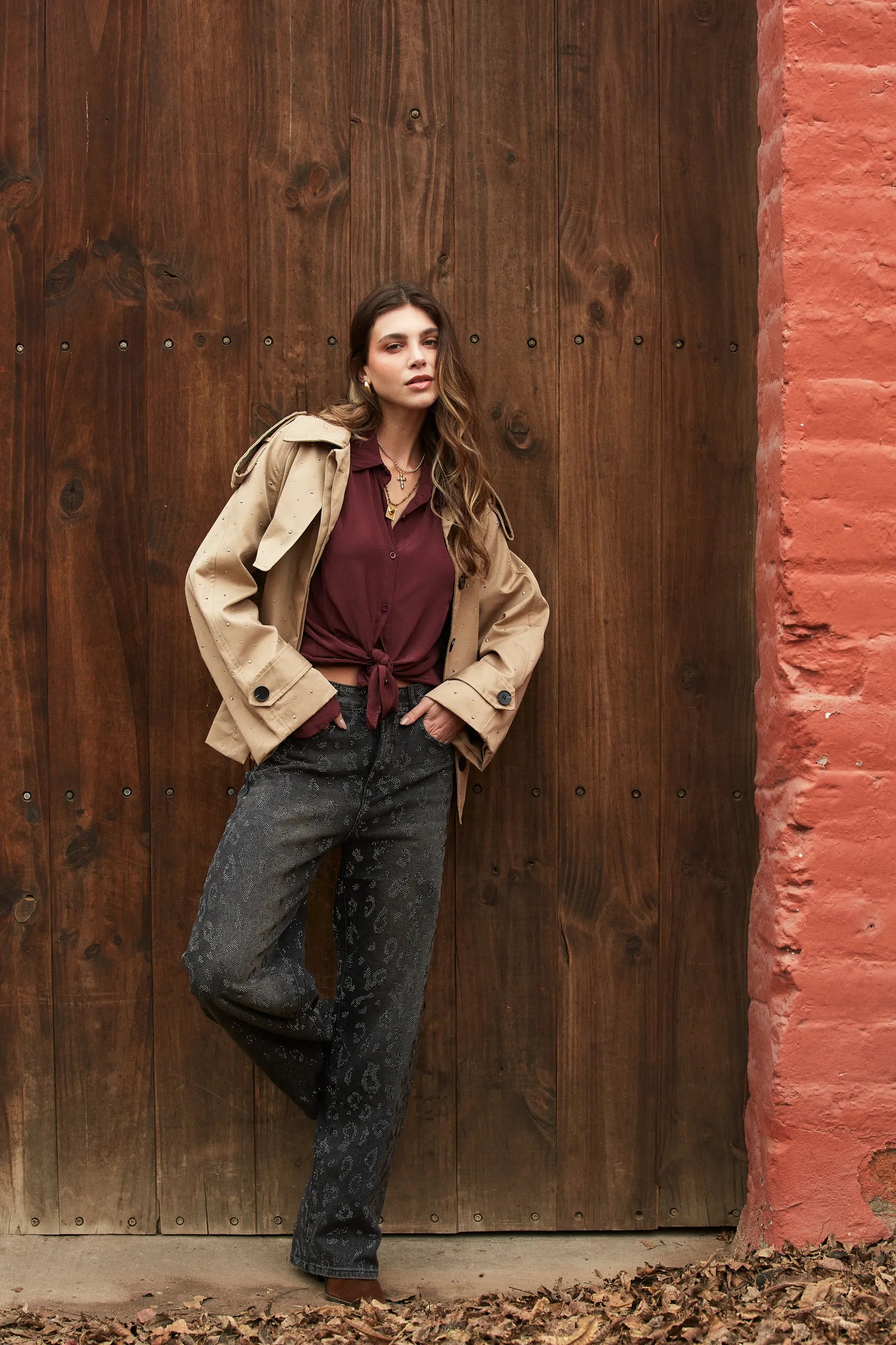 Trench Corto Brillos