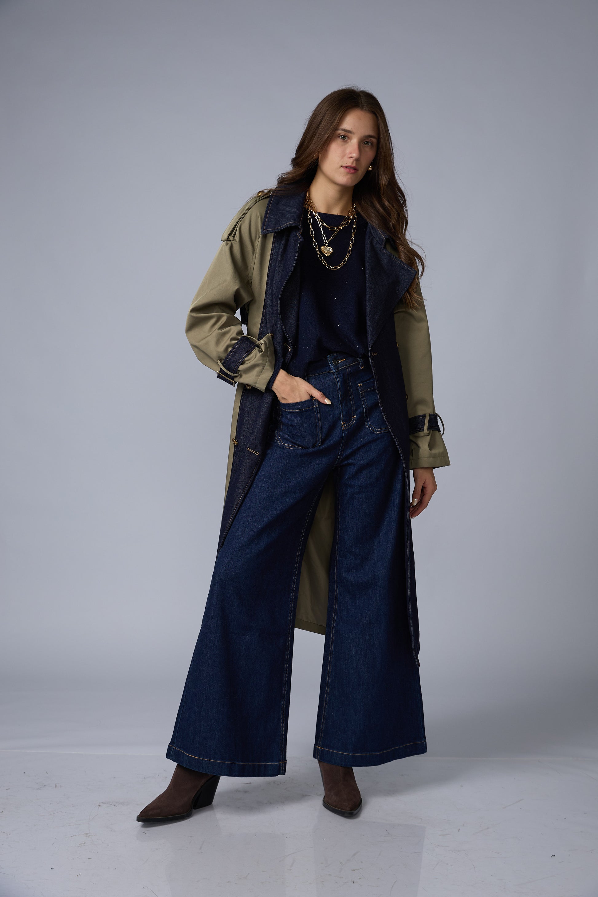 Trench Largo Denim