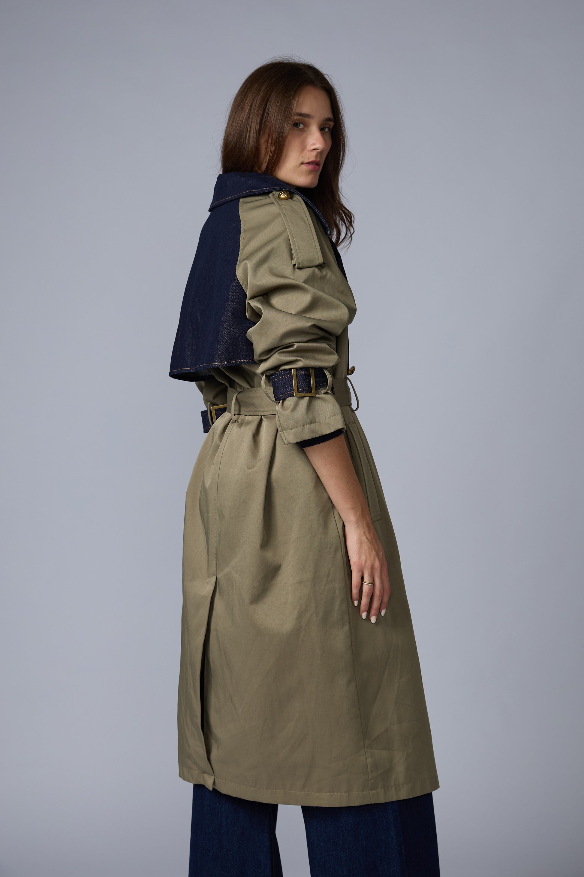 Trench Largo Denim