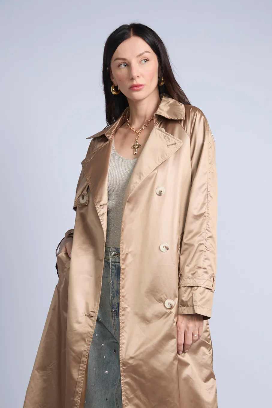 Trench Espalda Plizada