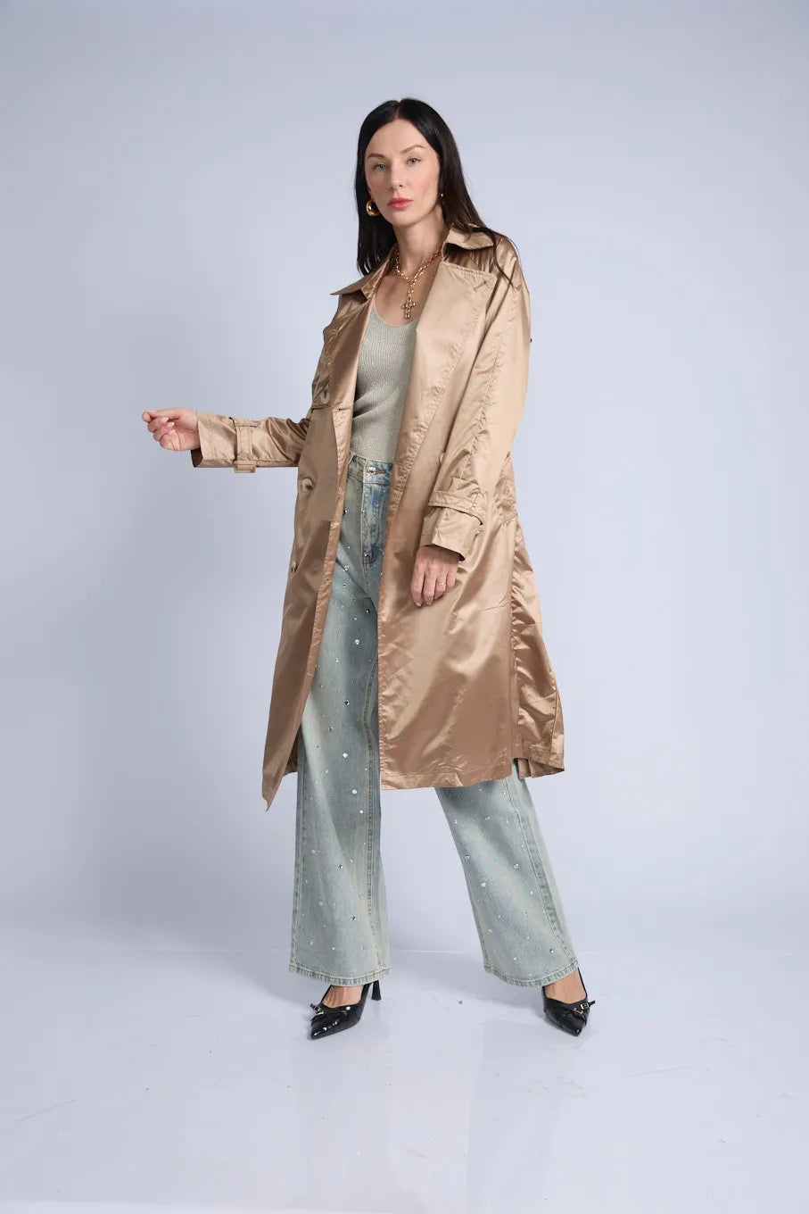Trench Espalda Plizada