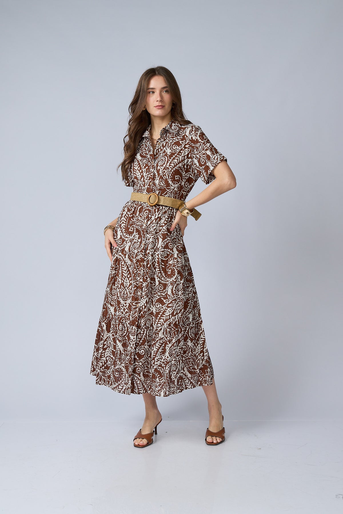 Vestido Broderie Estampado