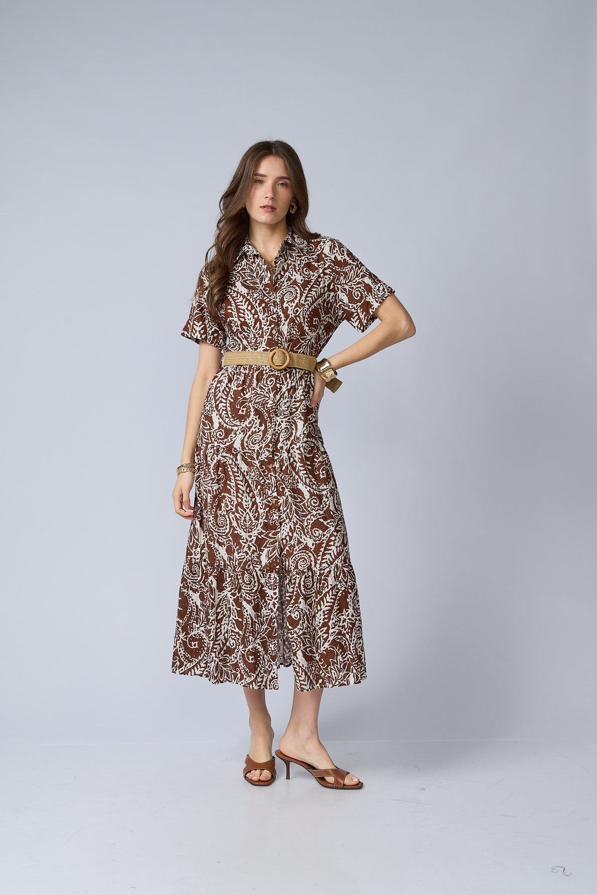 Vestido Broderie Estampado