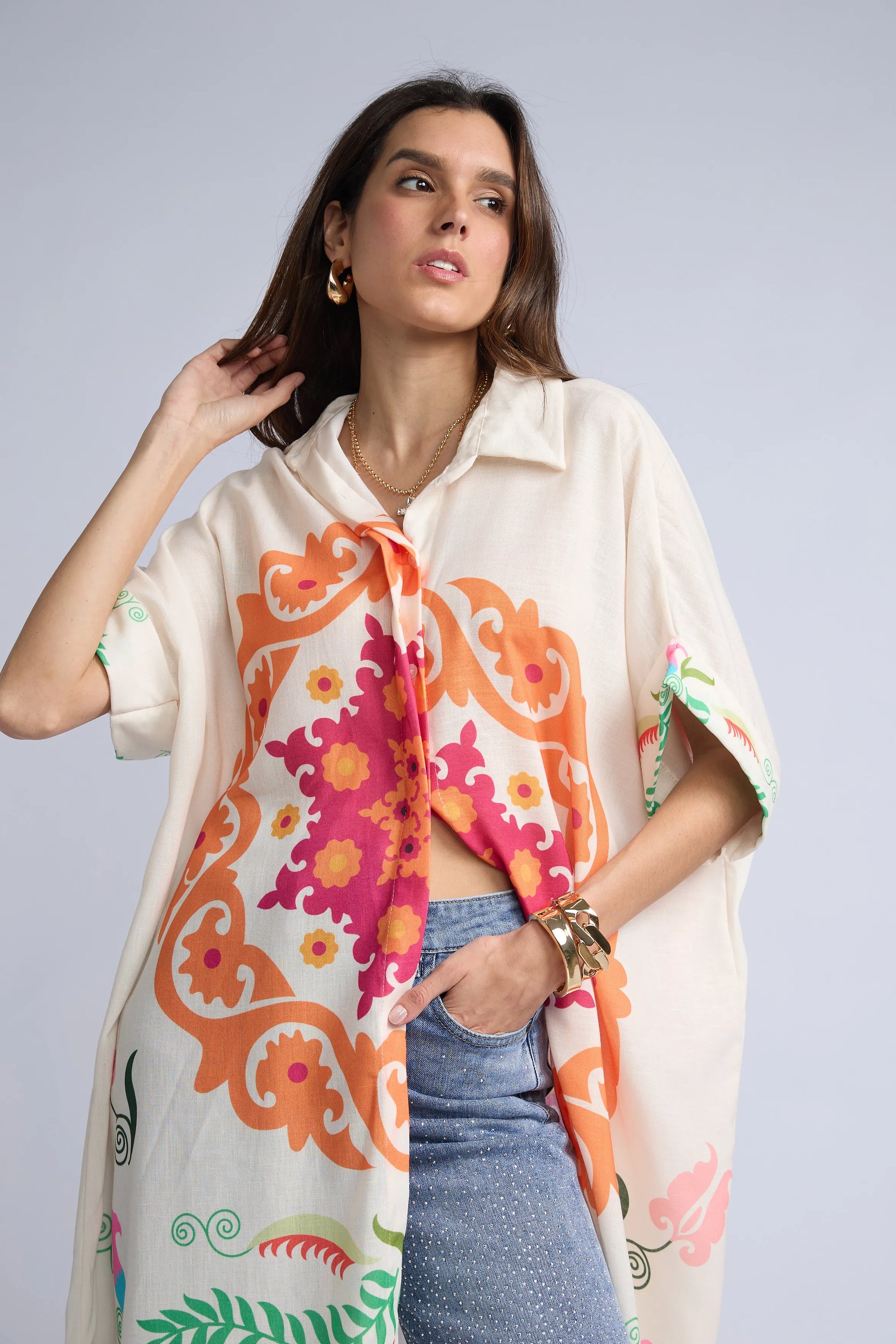 Vestido Camisero Estampado