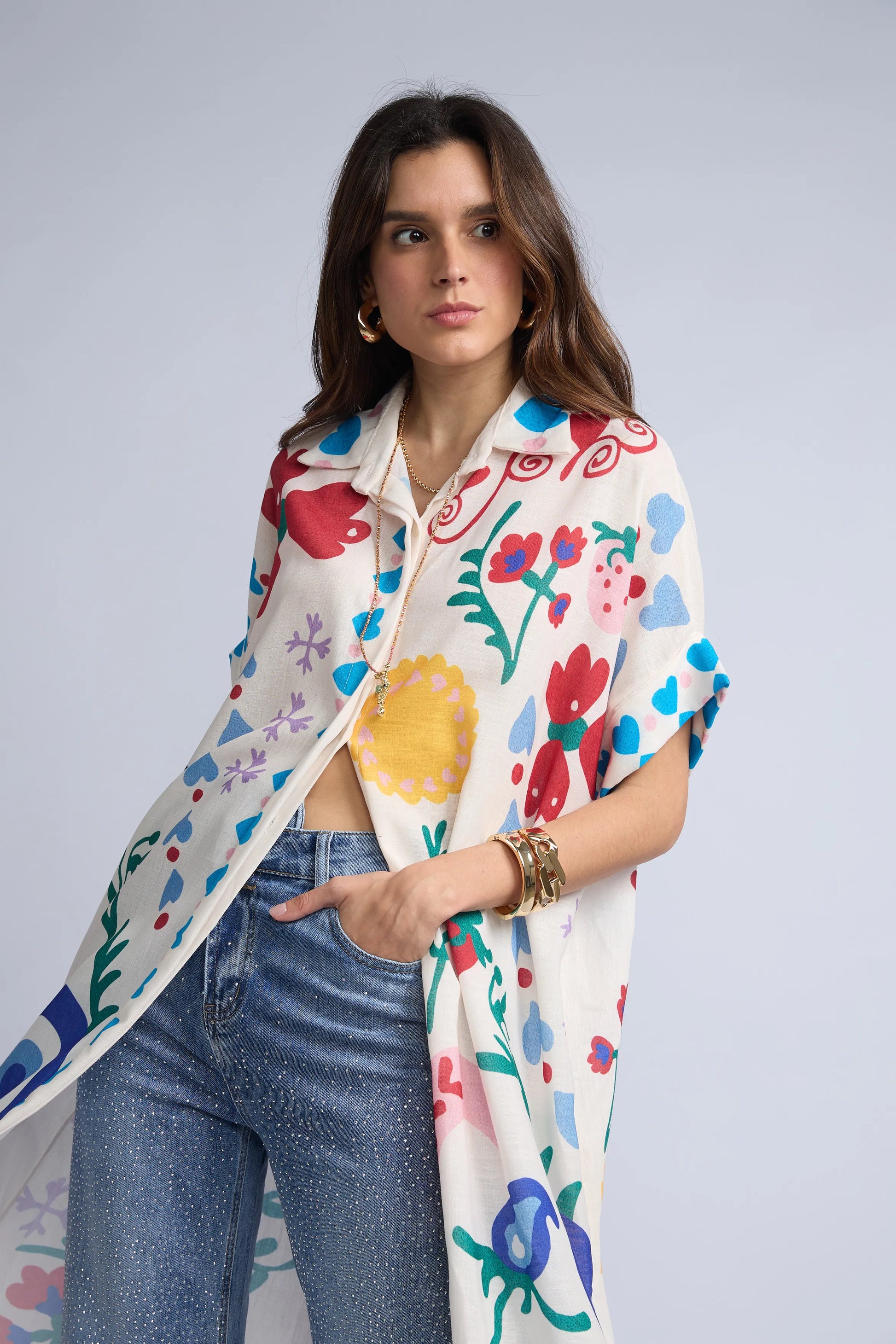 Vestido Camisero Estampado