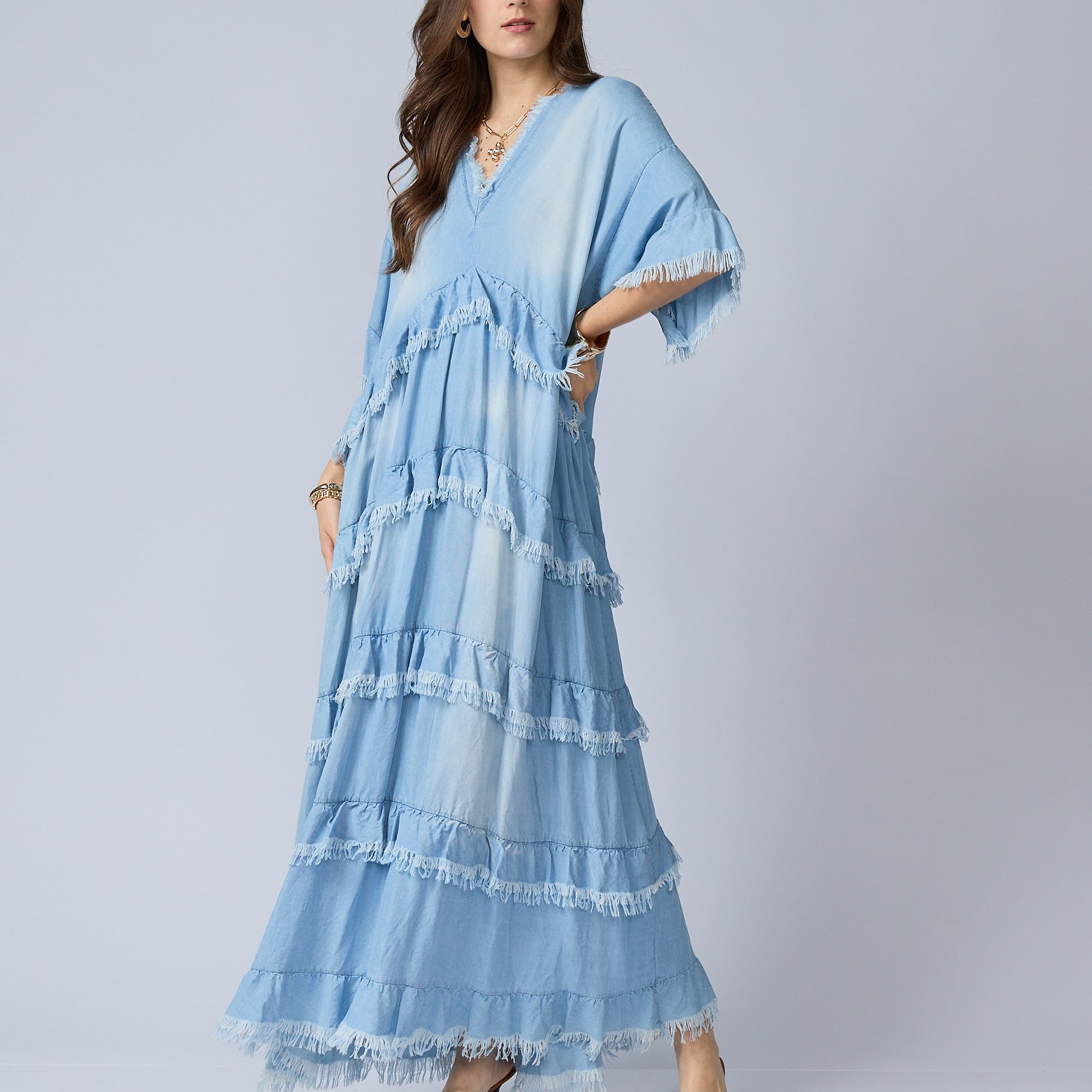 Vestido Denim Desflecado
