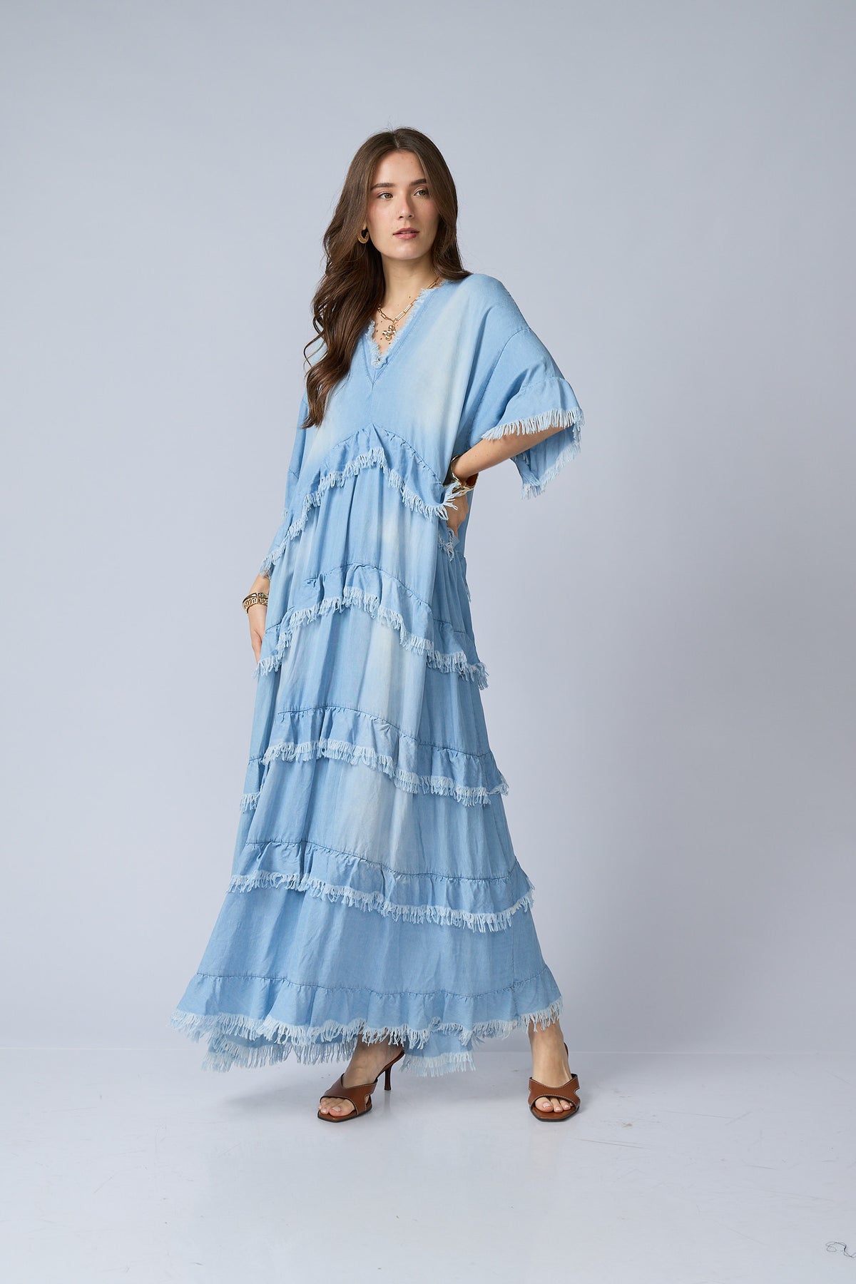 Vestido Denim Desflecado
