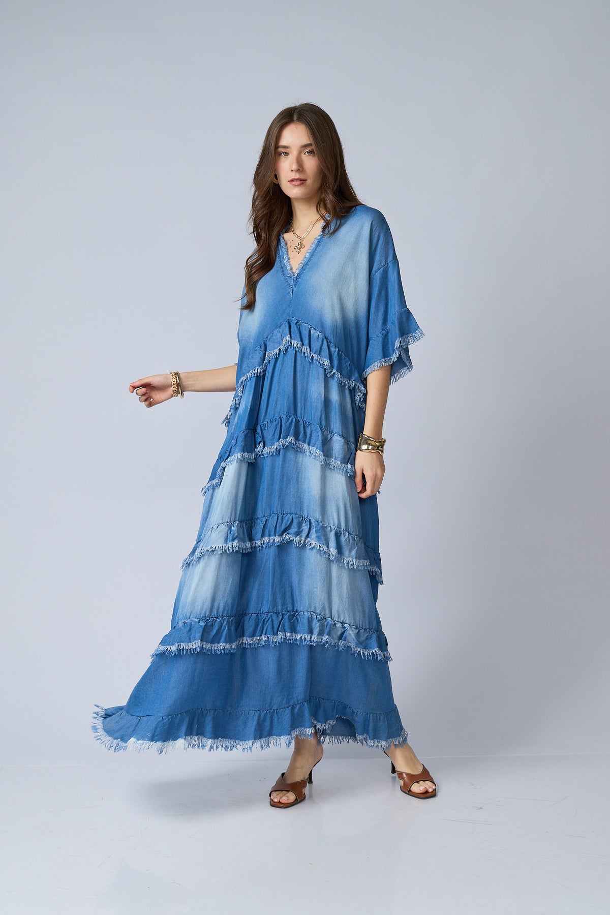 Vestido Denim Desflecado