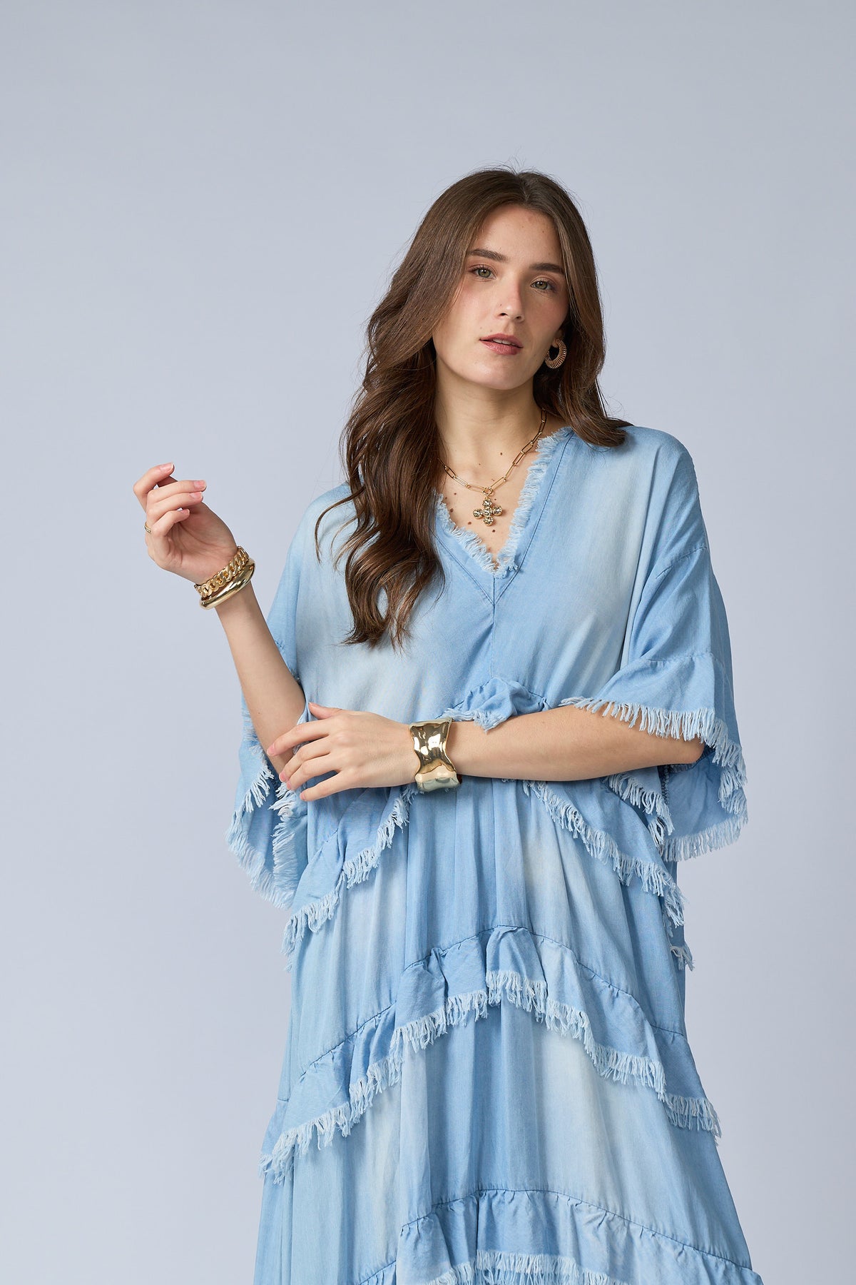 Vestido Denim Desflecado