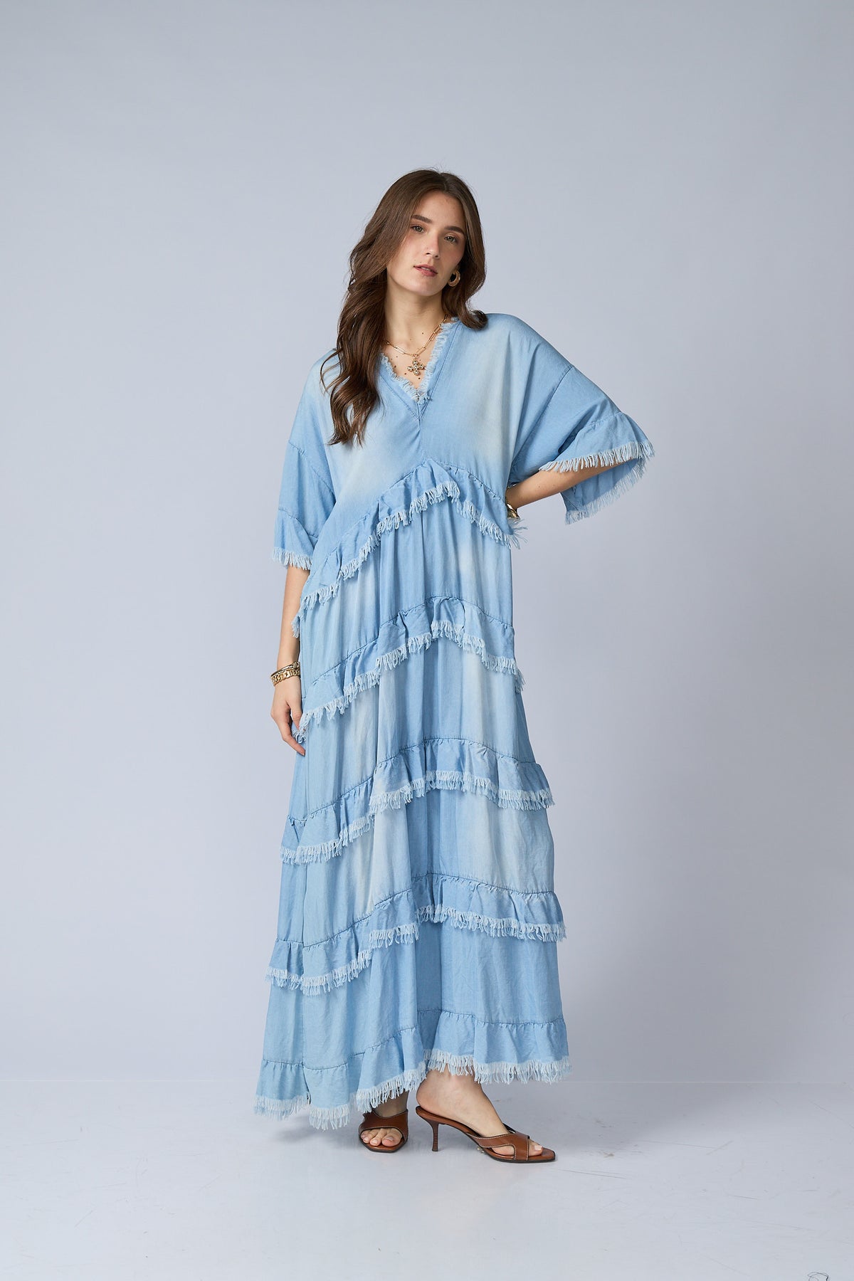 Vestido Denim Desflecado
