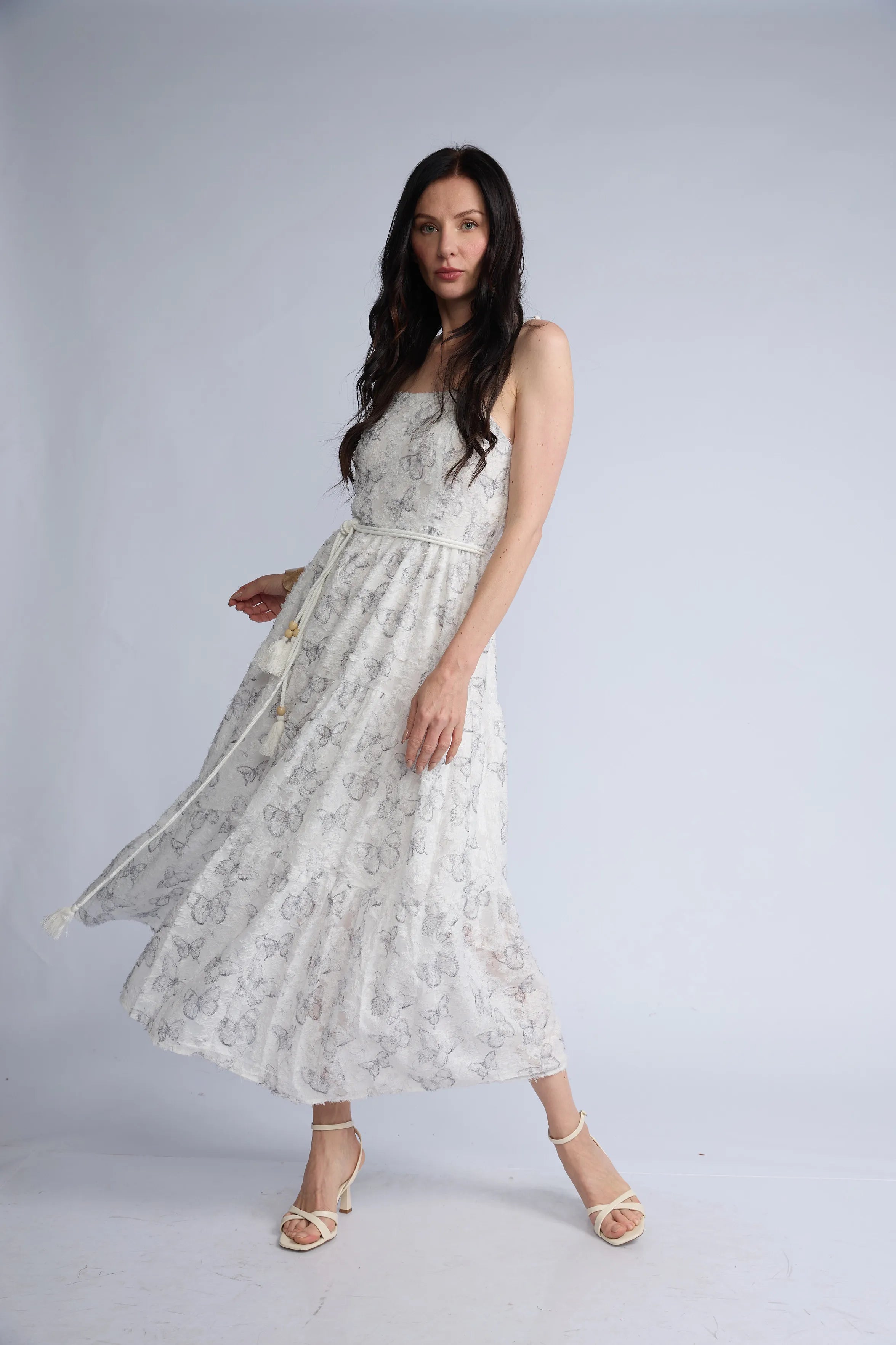 Vestido Desflecado Mariposas