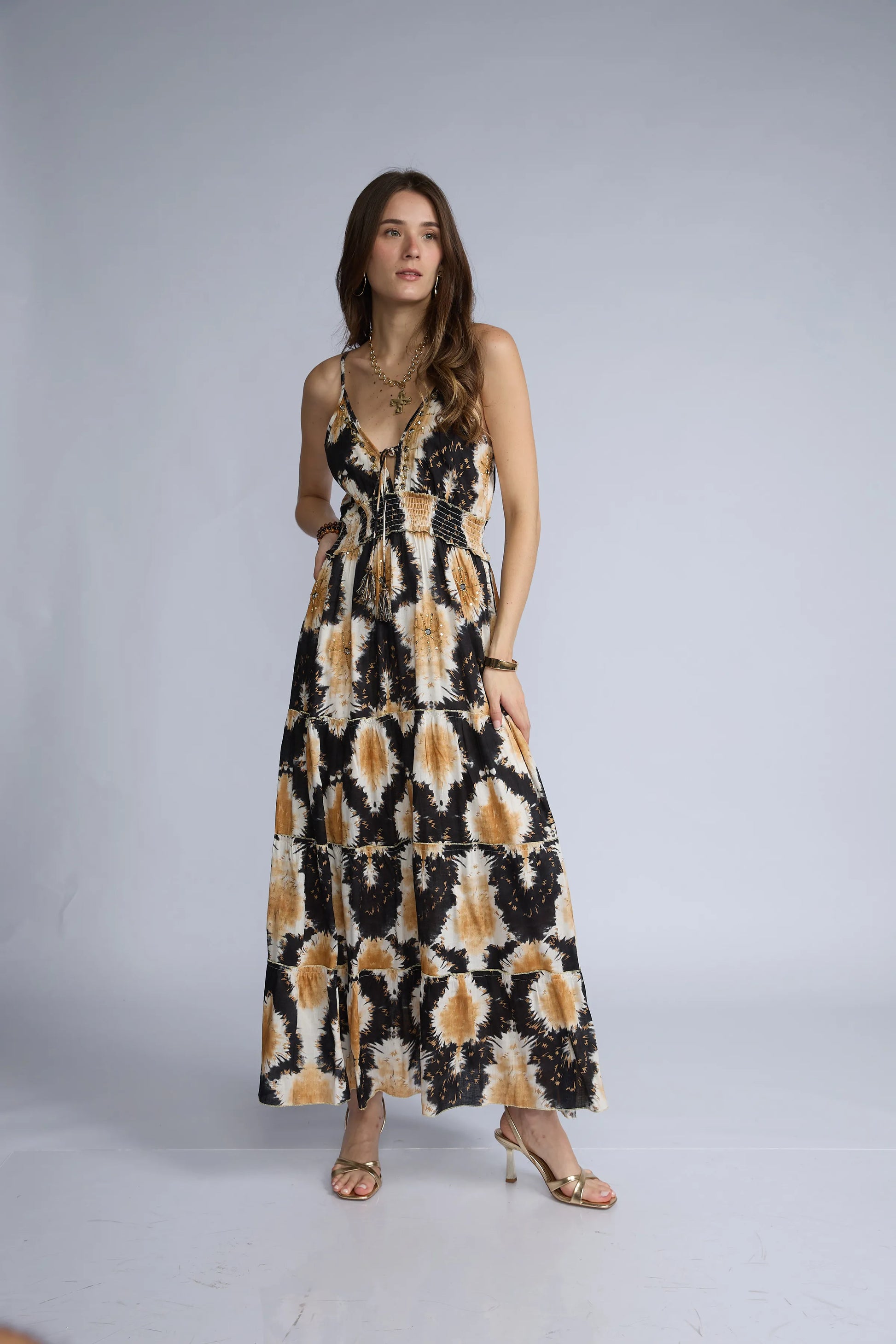 Vestido Estampado Lentejuelas