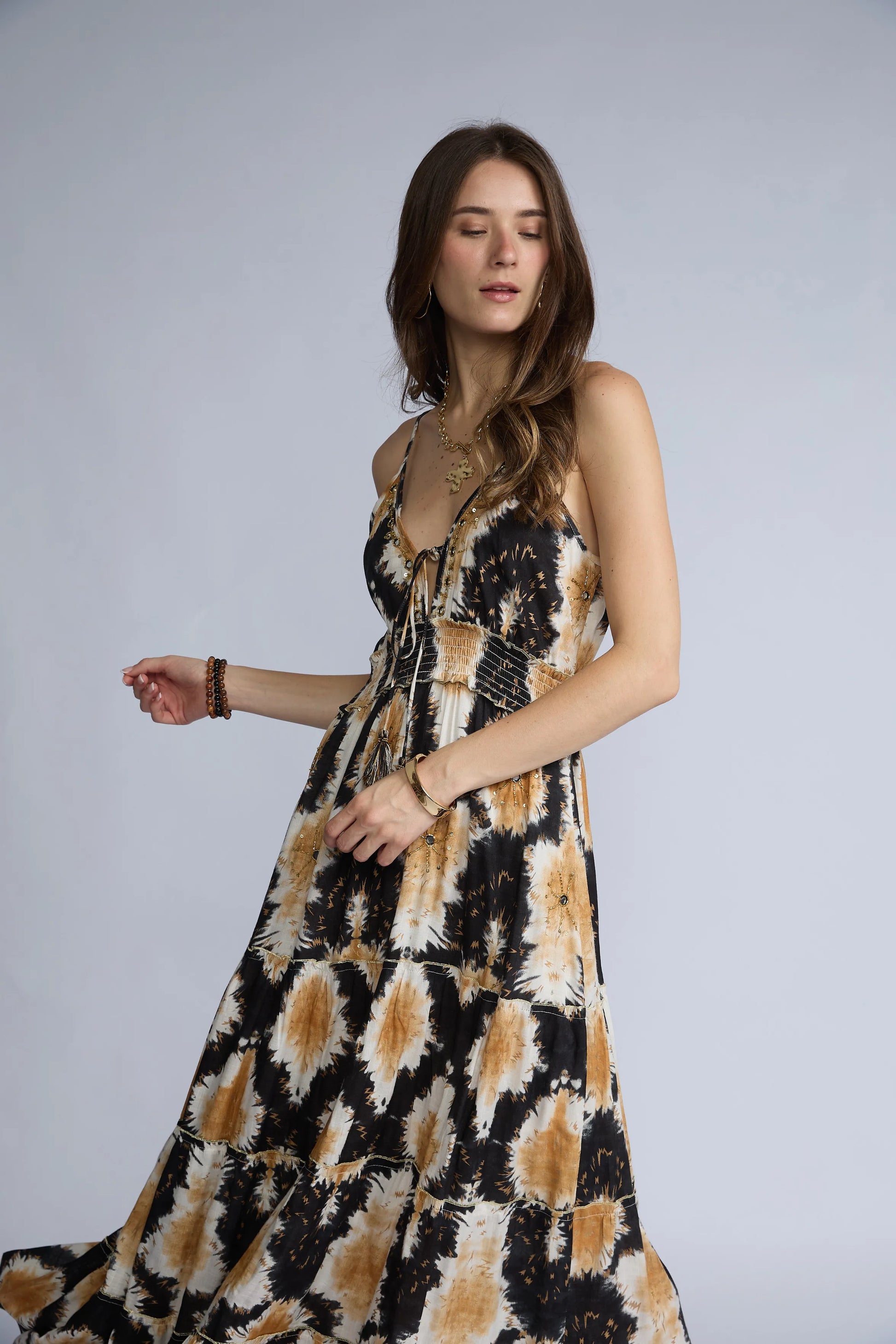 Vestido Estampado Lentejuelas