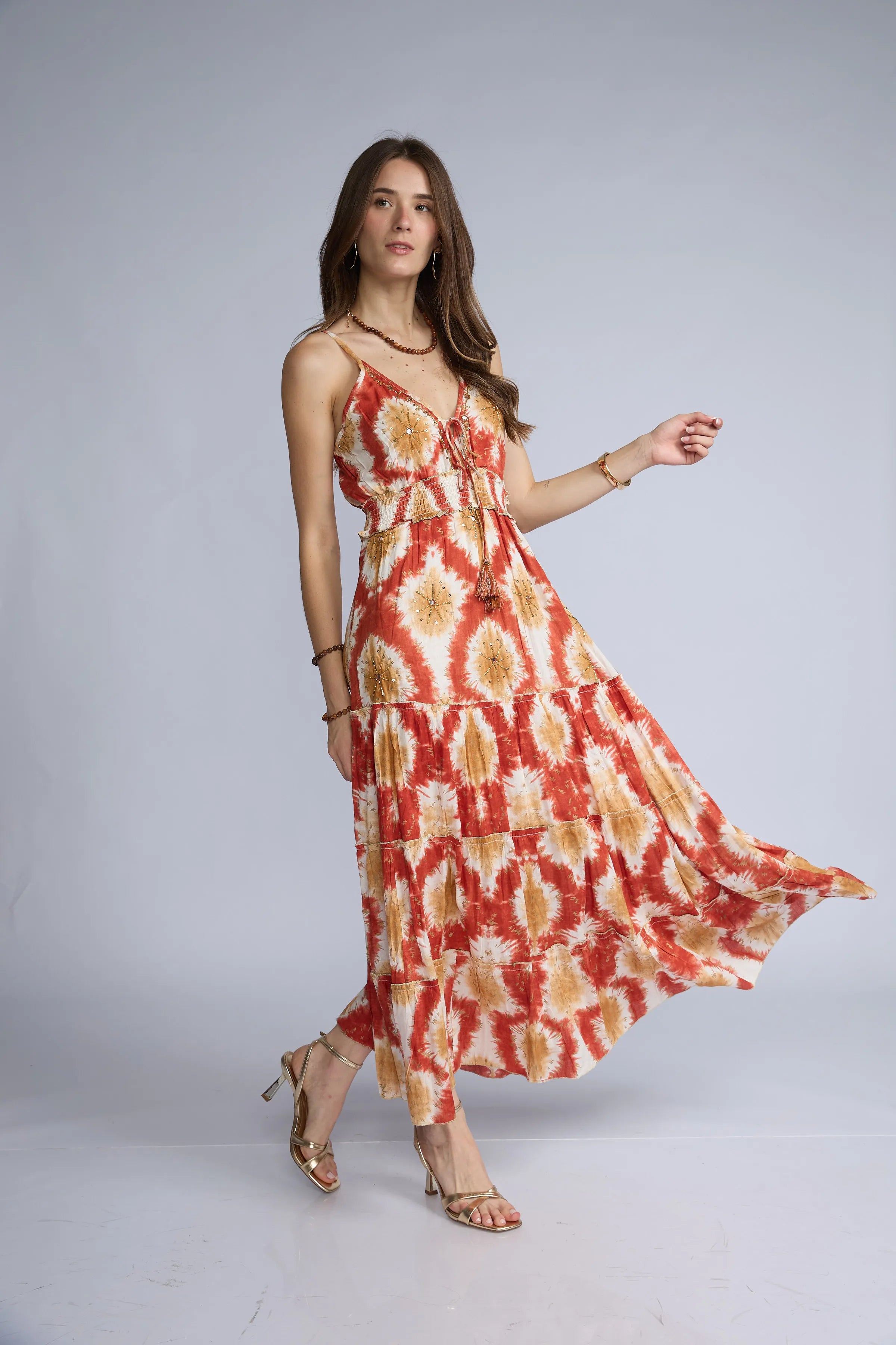 Vestido Estampado Lentejuelas