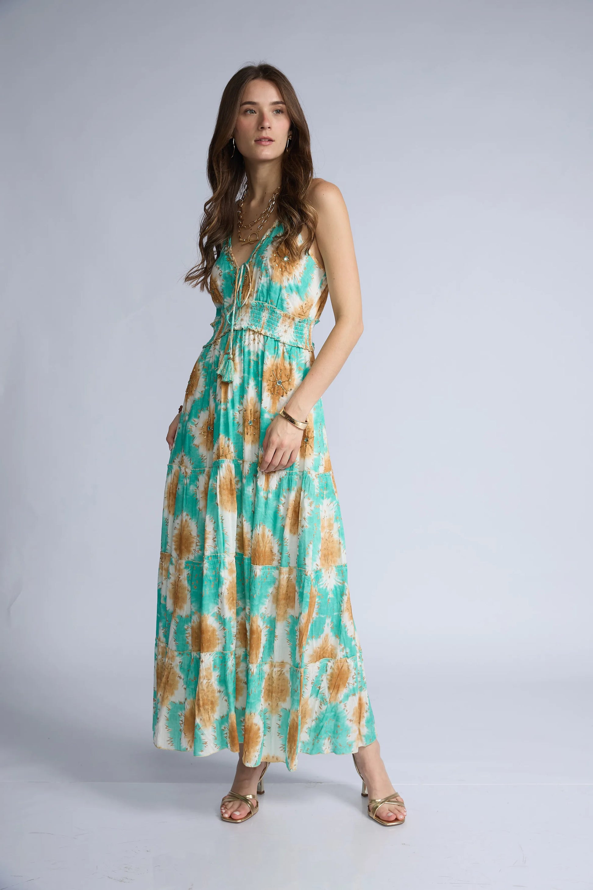 Vestido Estampado Lentejuelas