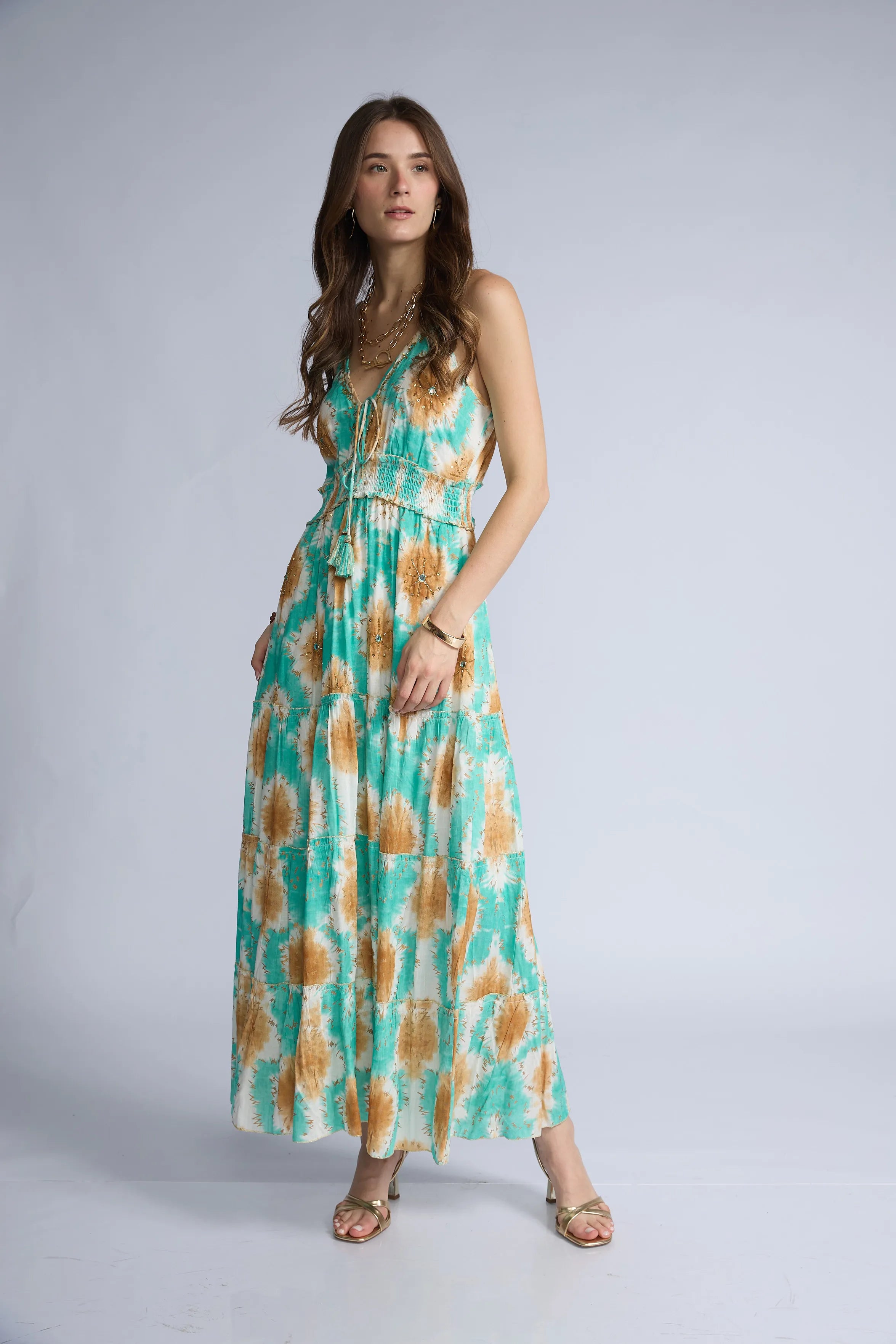 Vestido Estampado Lentejuelas