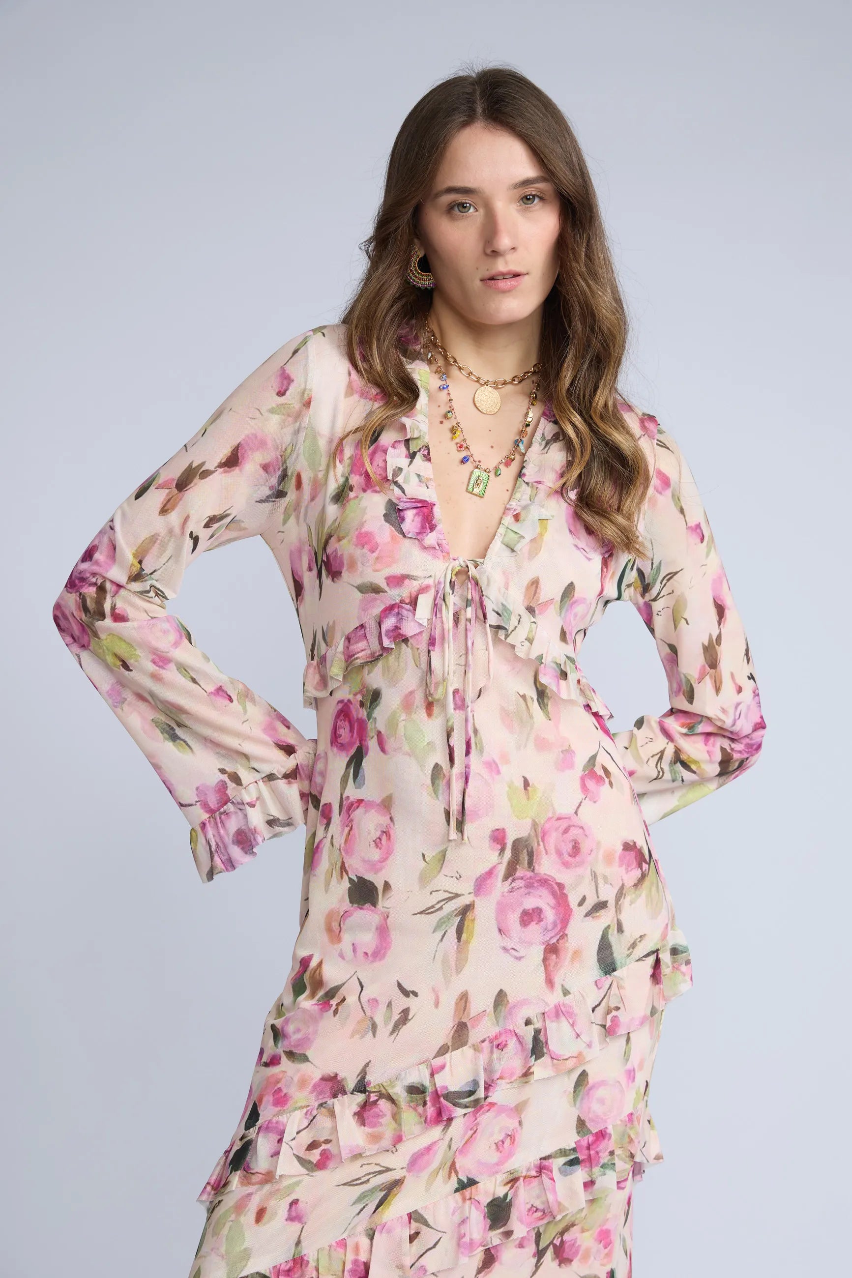 Vestido Estampado Vuelo