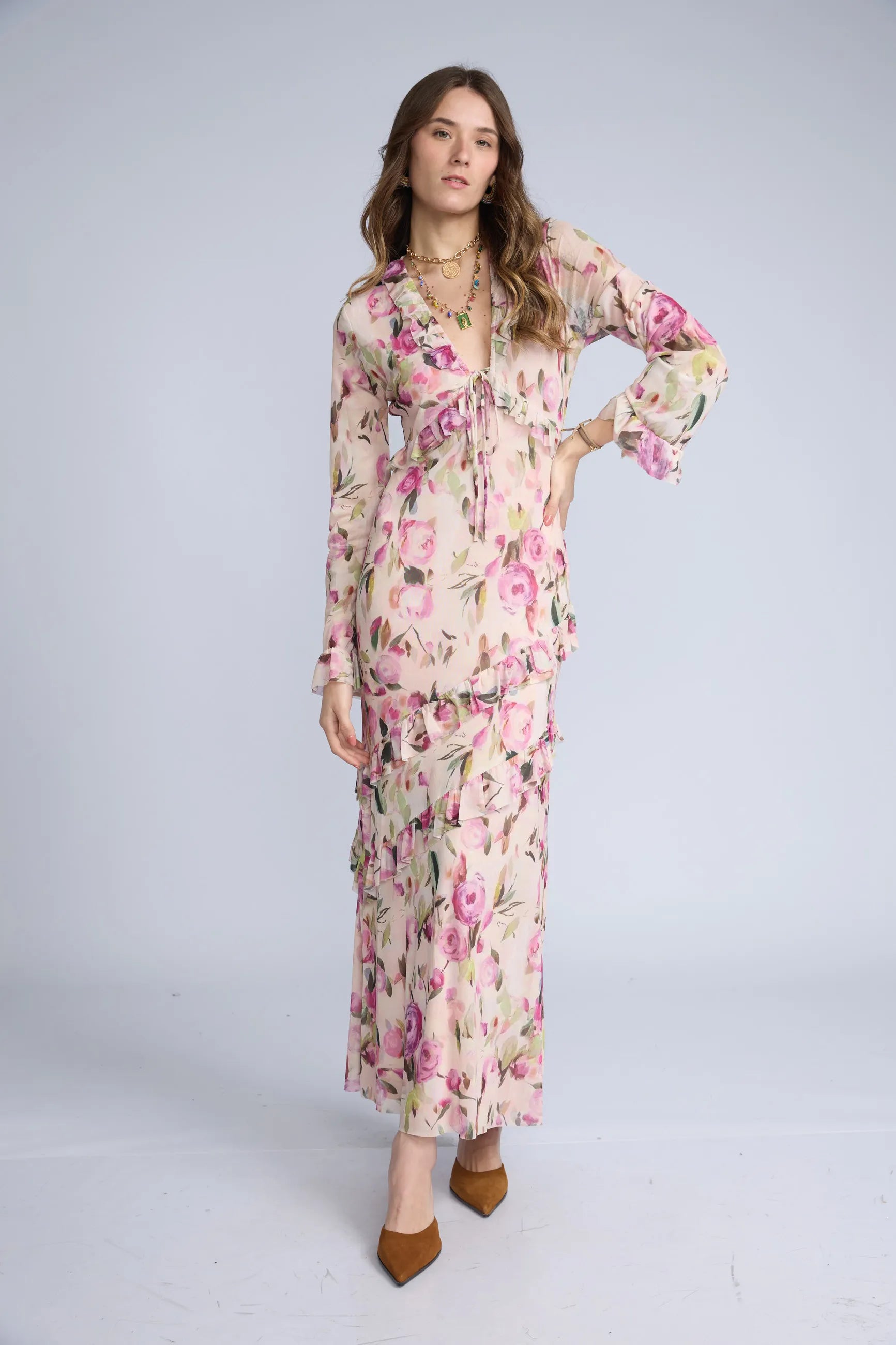 Vestido Estampado Vuelo