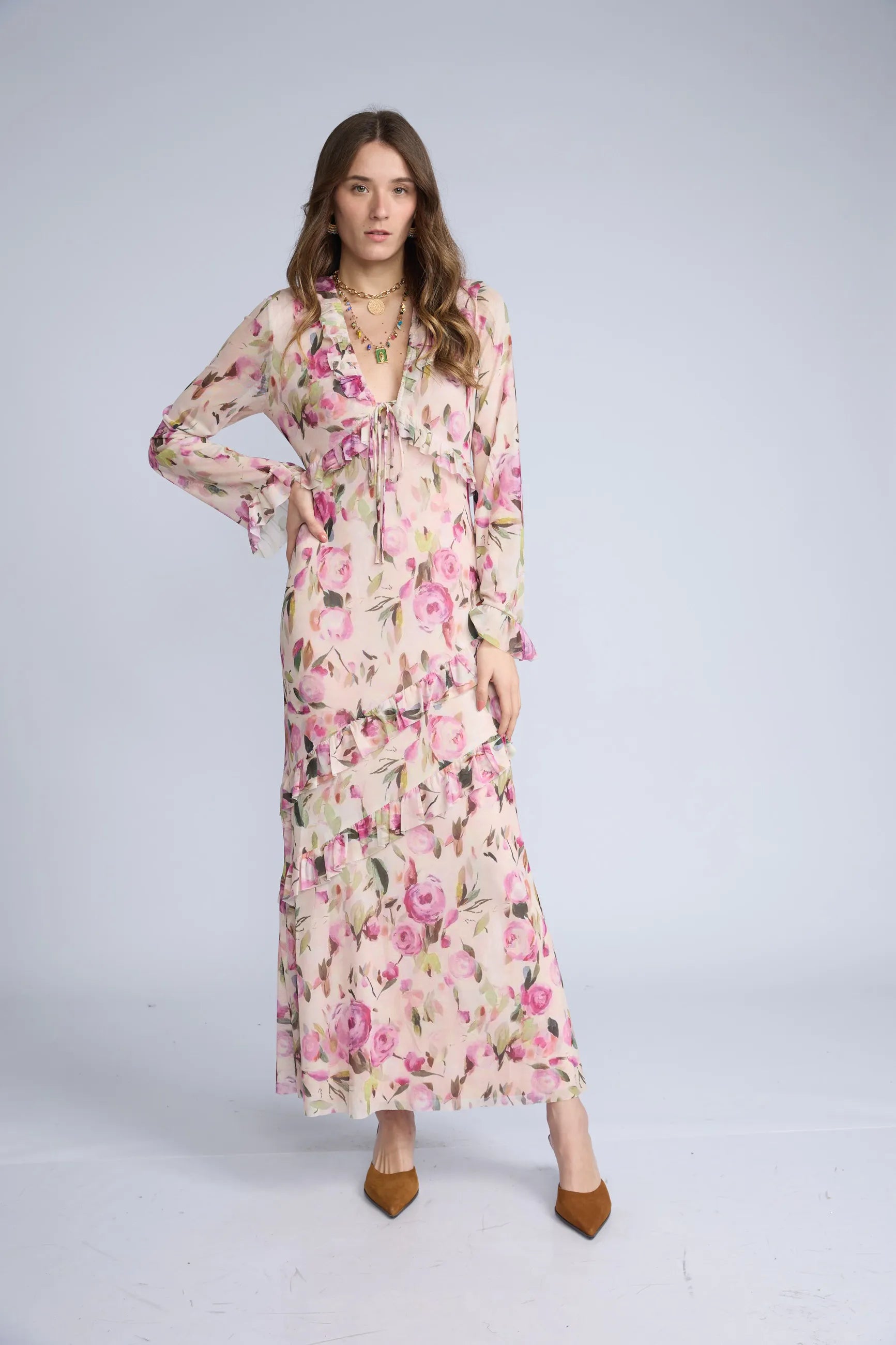 Vestido Estampado Vuelo