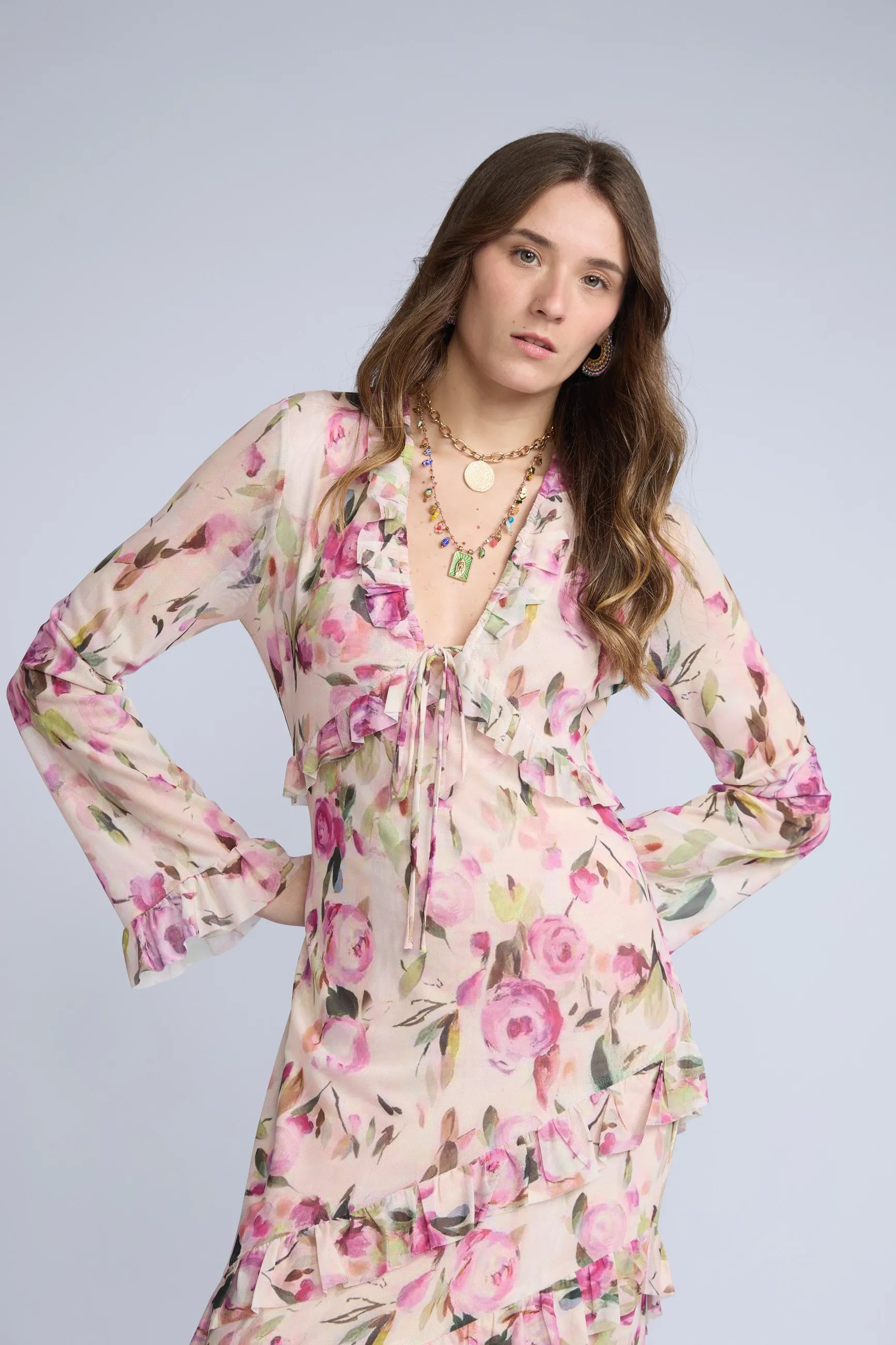 Vestido Estampado Vuelo