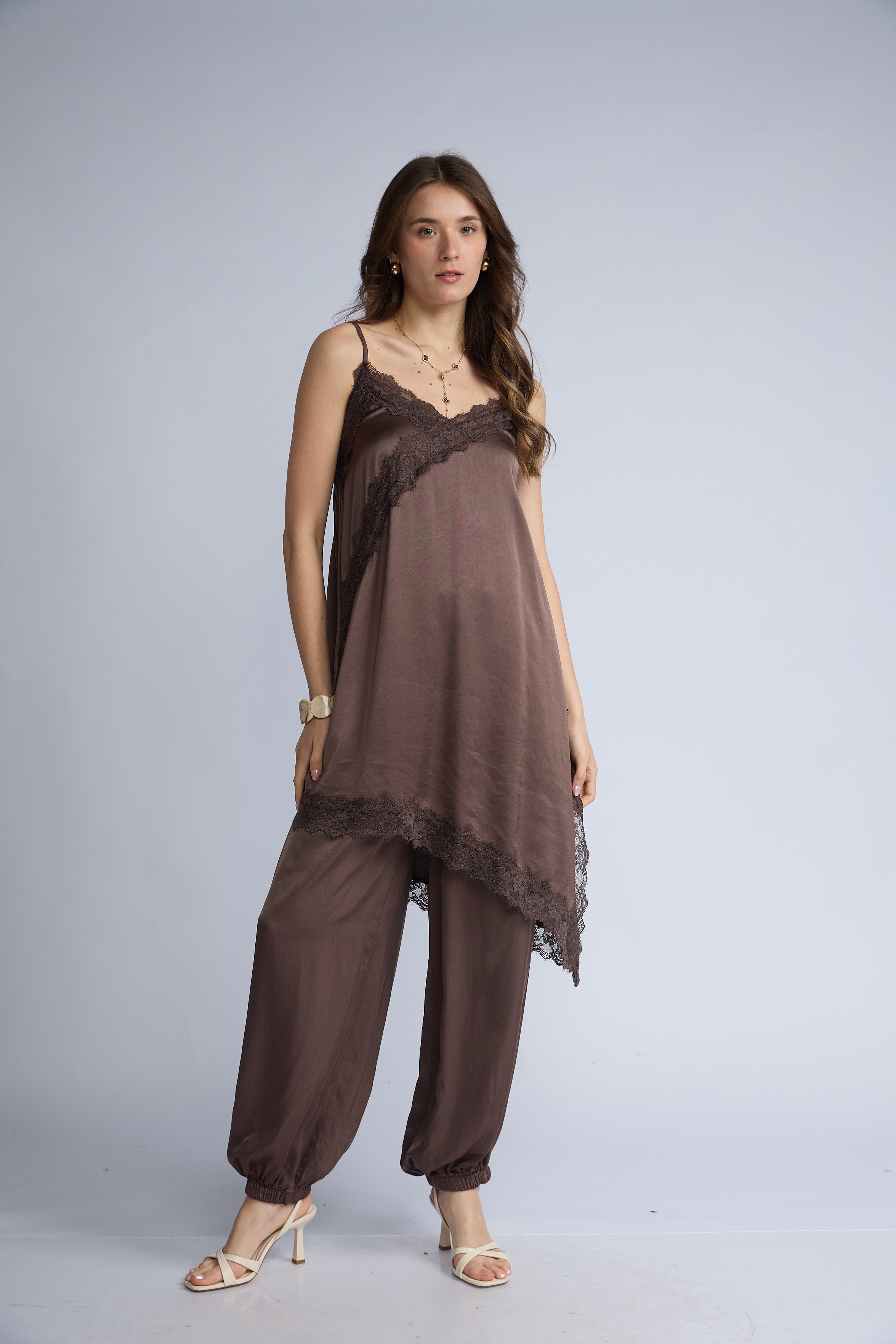 Vestido Lencero Basta Diagonal