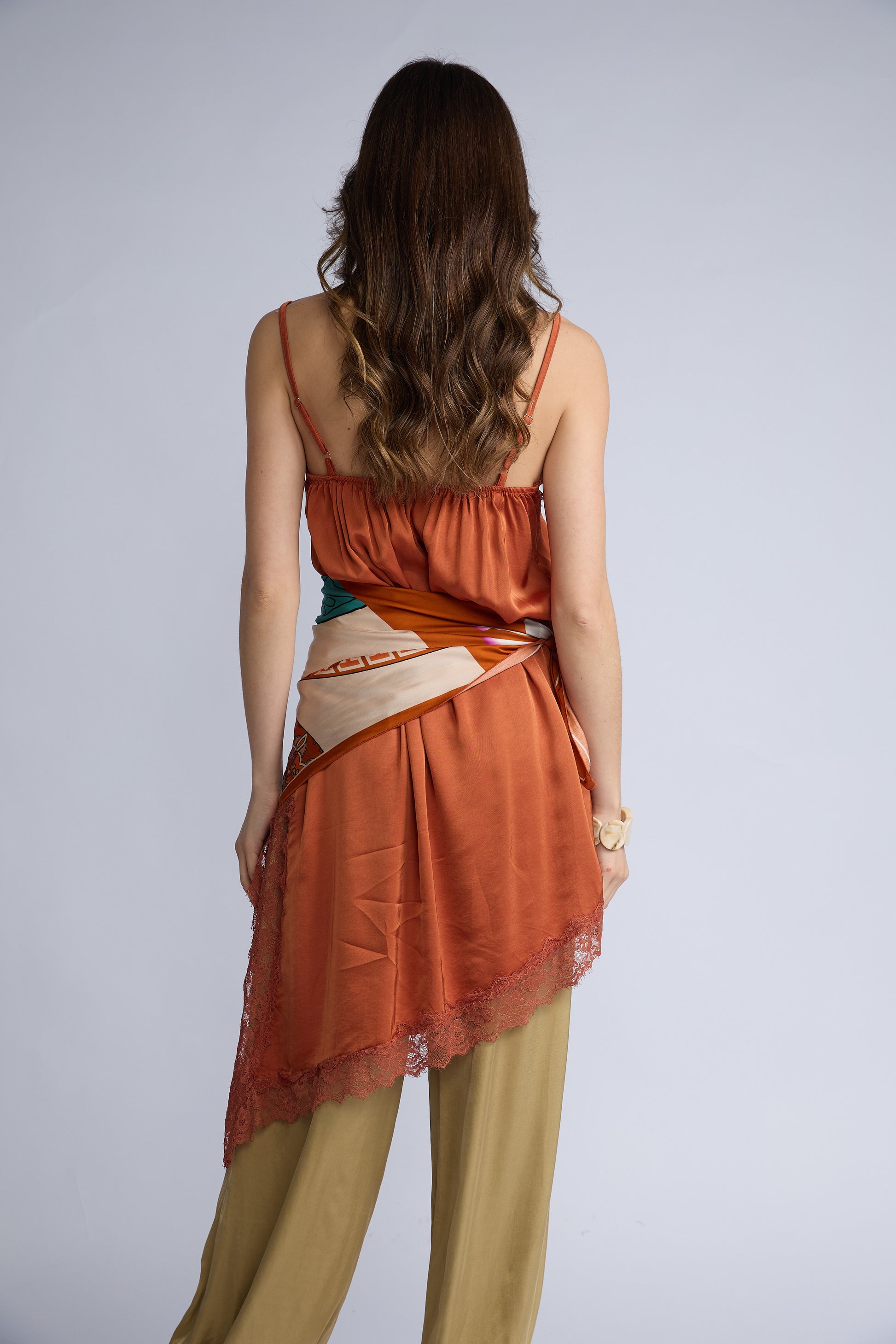 Vestido Lencero Basta Diagonal
