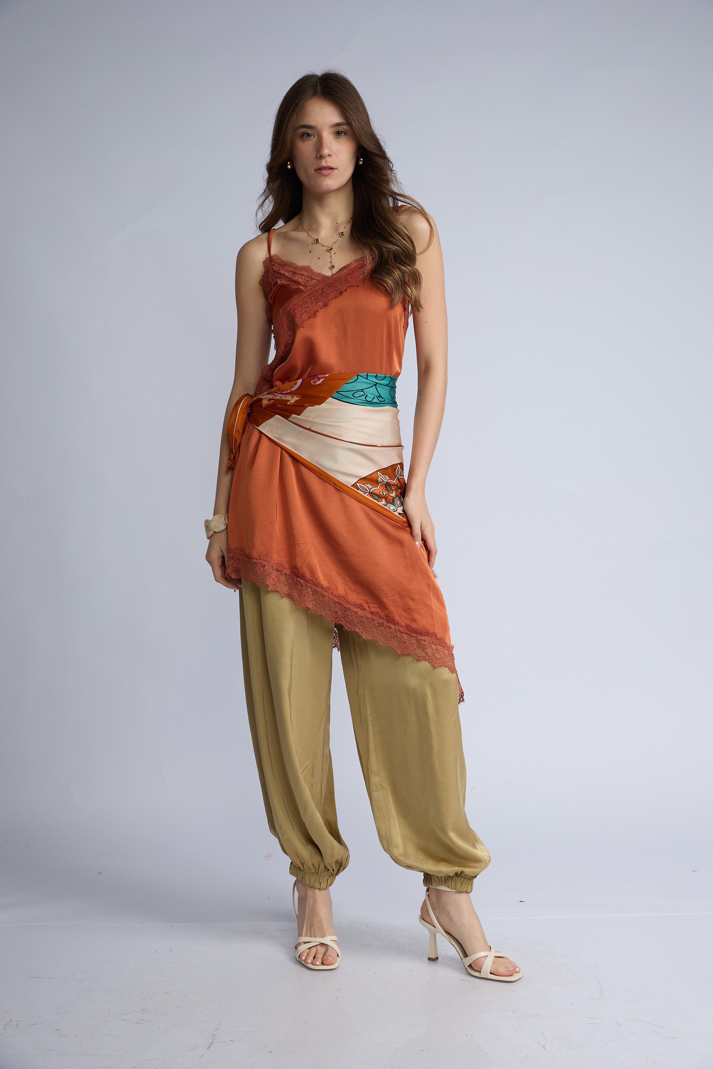 Vestido Lencero Basta Diagonal