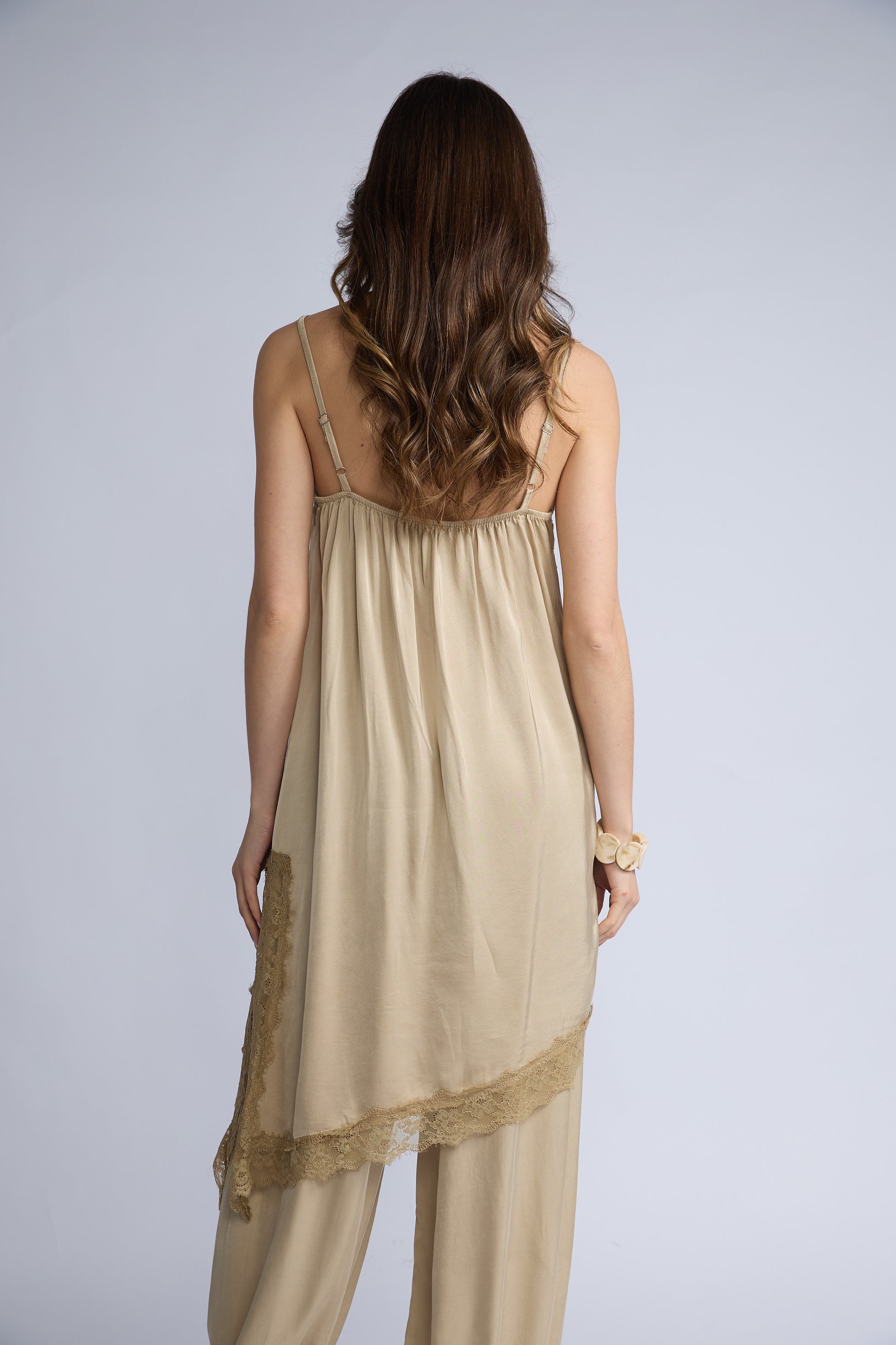 Vestido Lencero Basta Diagonal