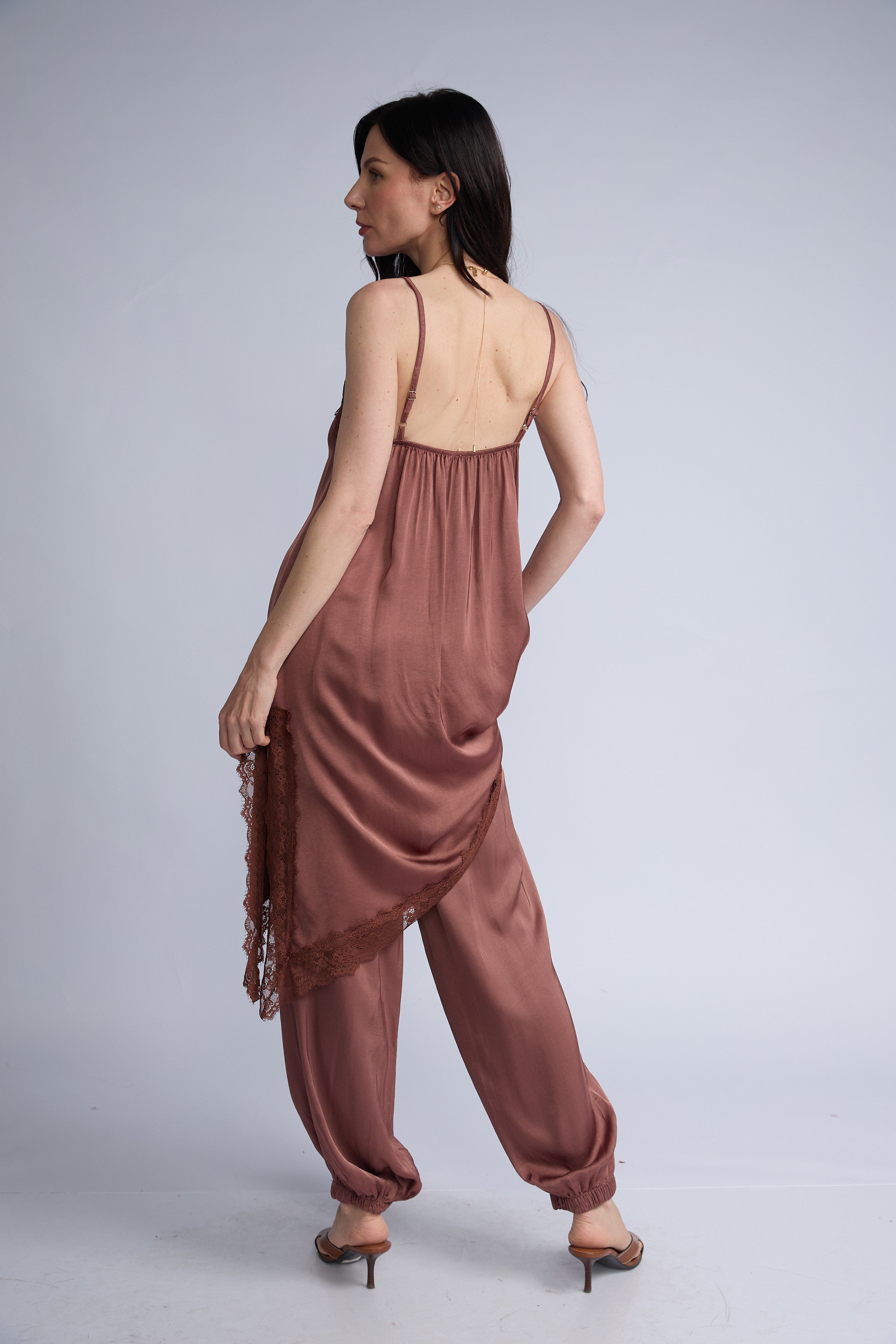 Vestido Lencero Basta Diagonal