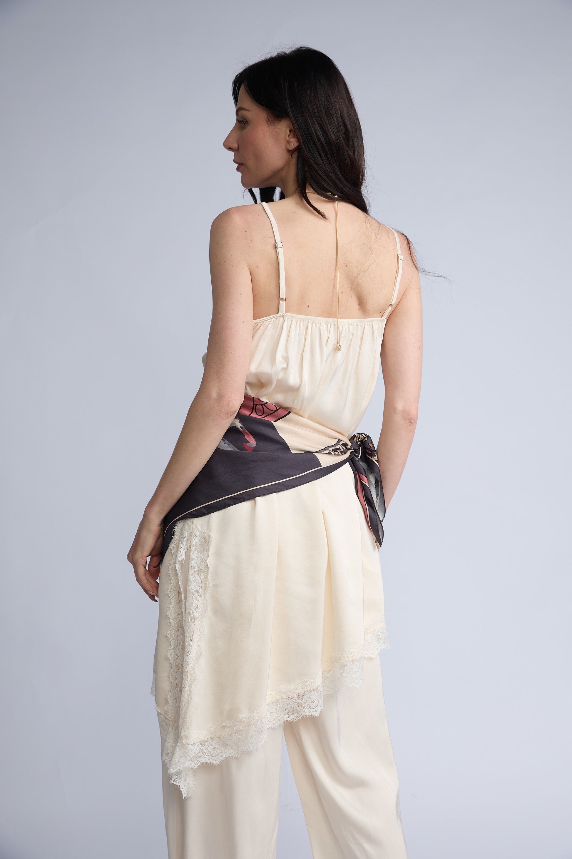 Vestido Lencero Basta Diagonal