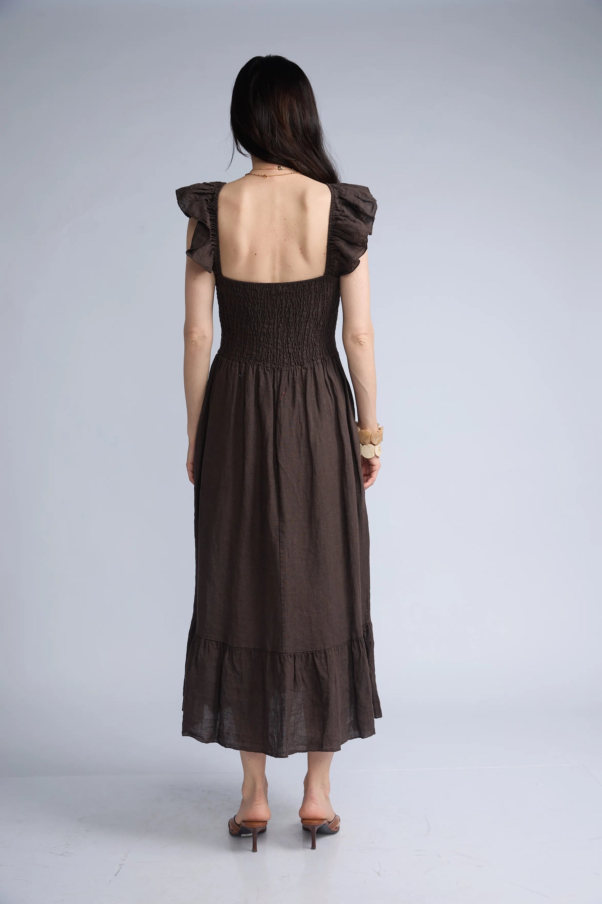 Vestido Lino Panal Vuelos