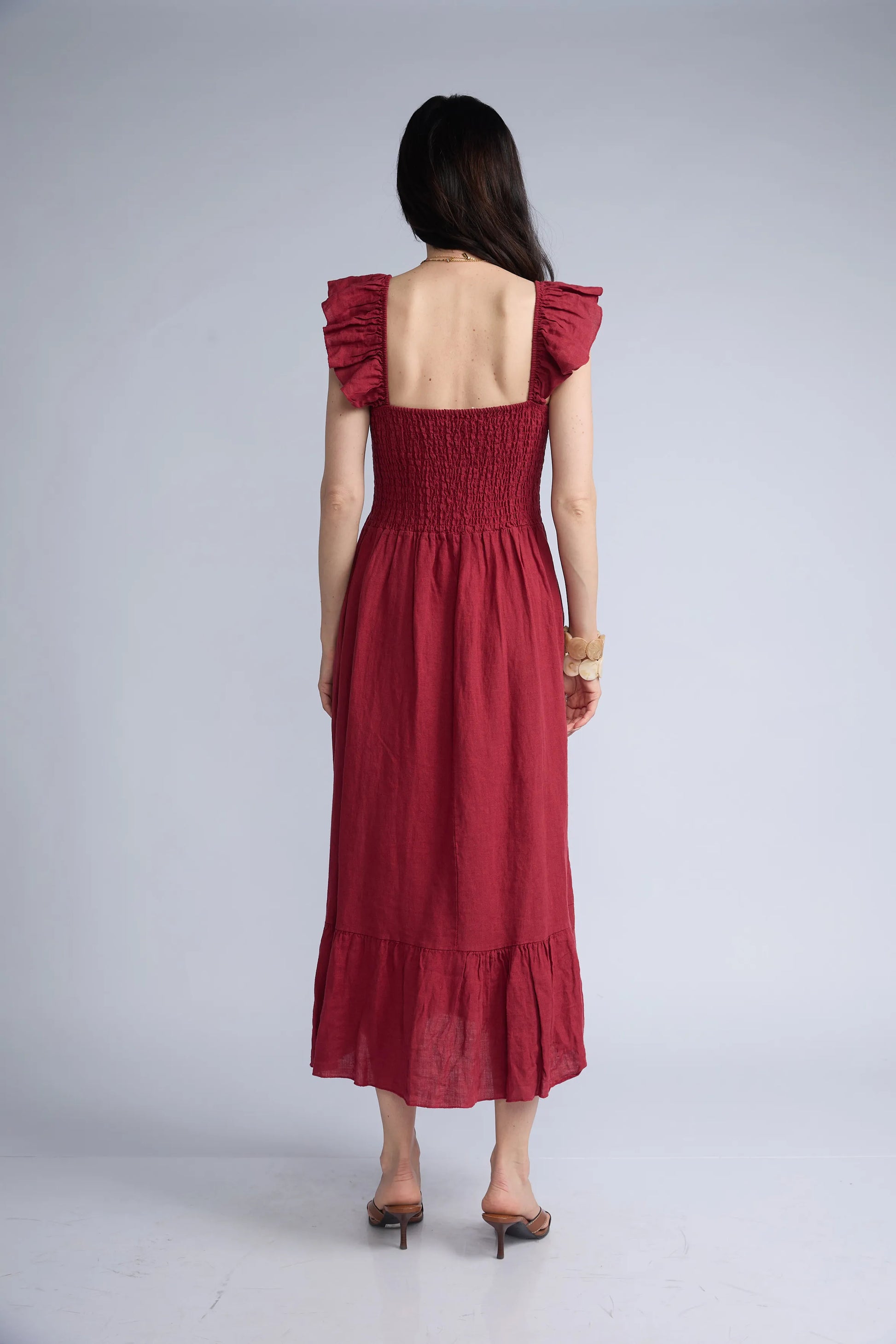 Vestido Lino Panal Vuelos