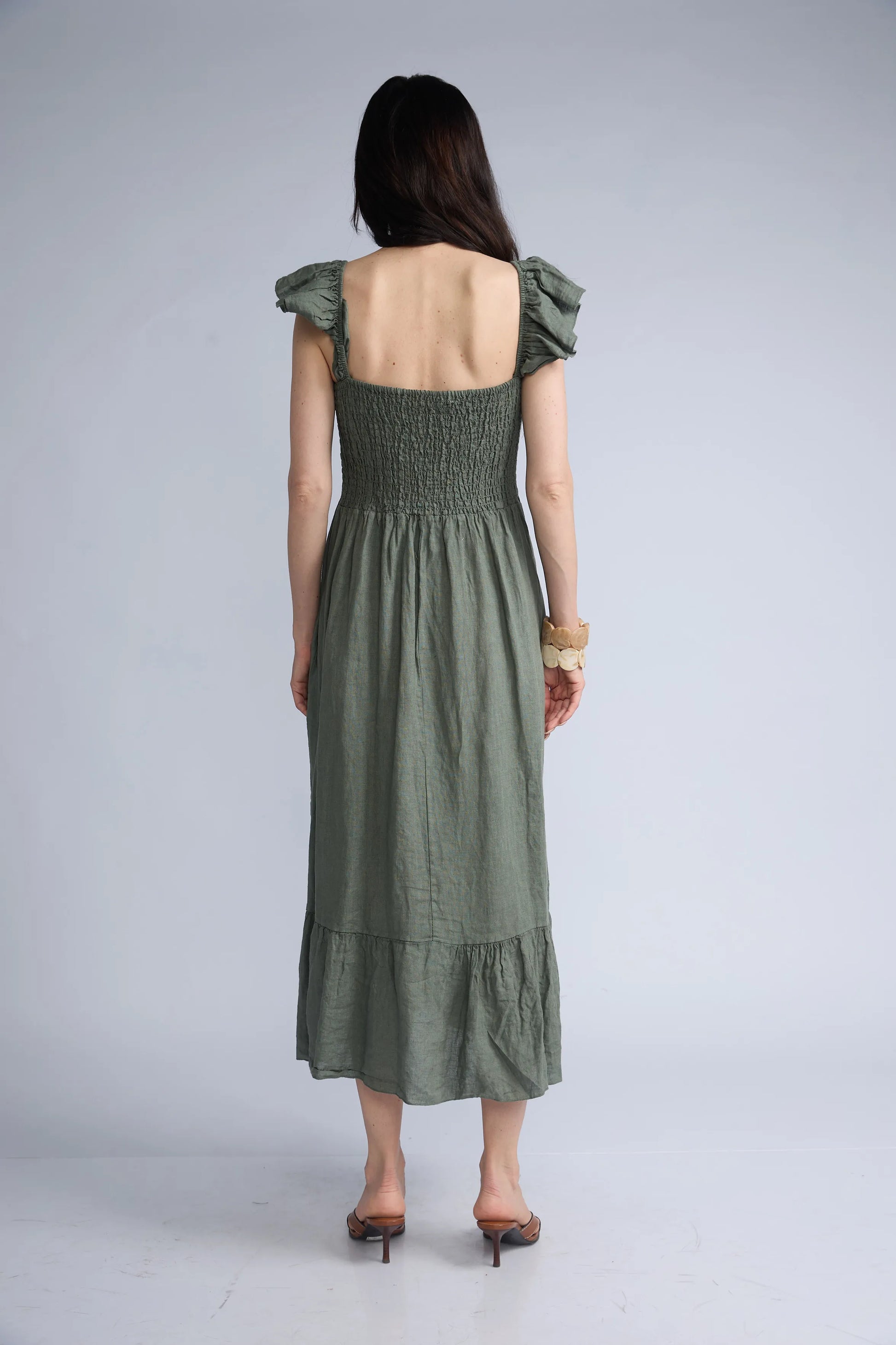 Vestido Lino Panal Vuelos