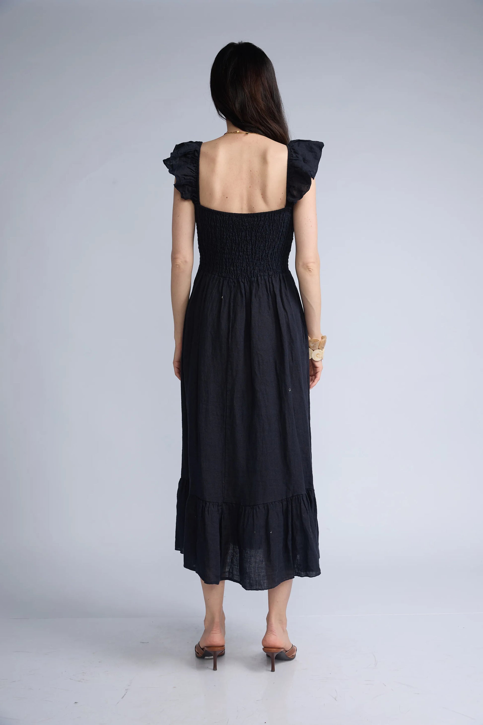 Vestido Lino Panal Vuelos