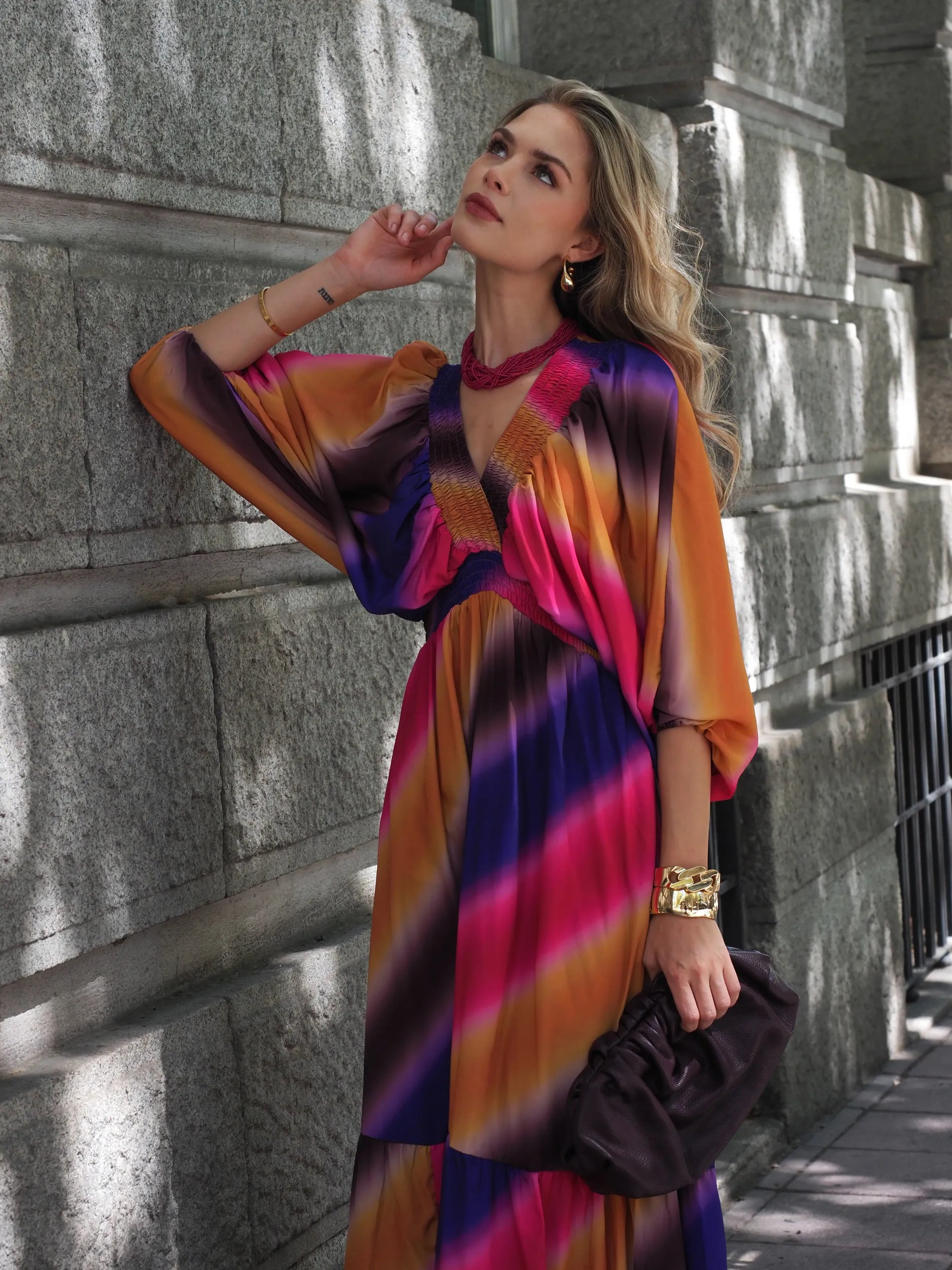 Vestido Manga Murcielago